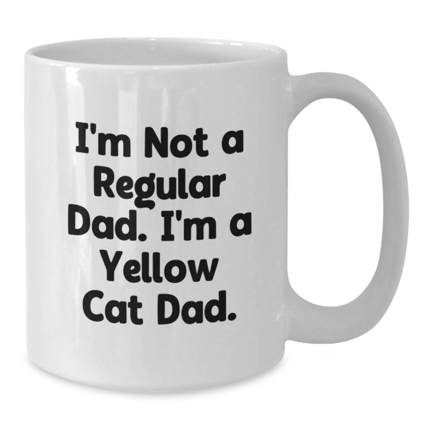 Funny Yellow Cat Dad Graduation White Coffee Mug Gifts from Men to Family - Additional