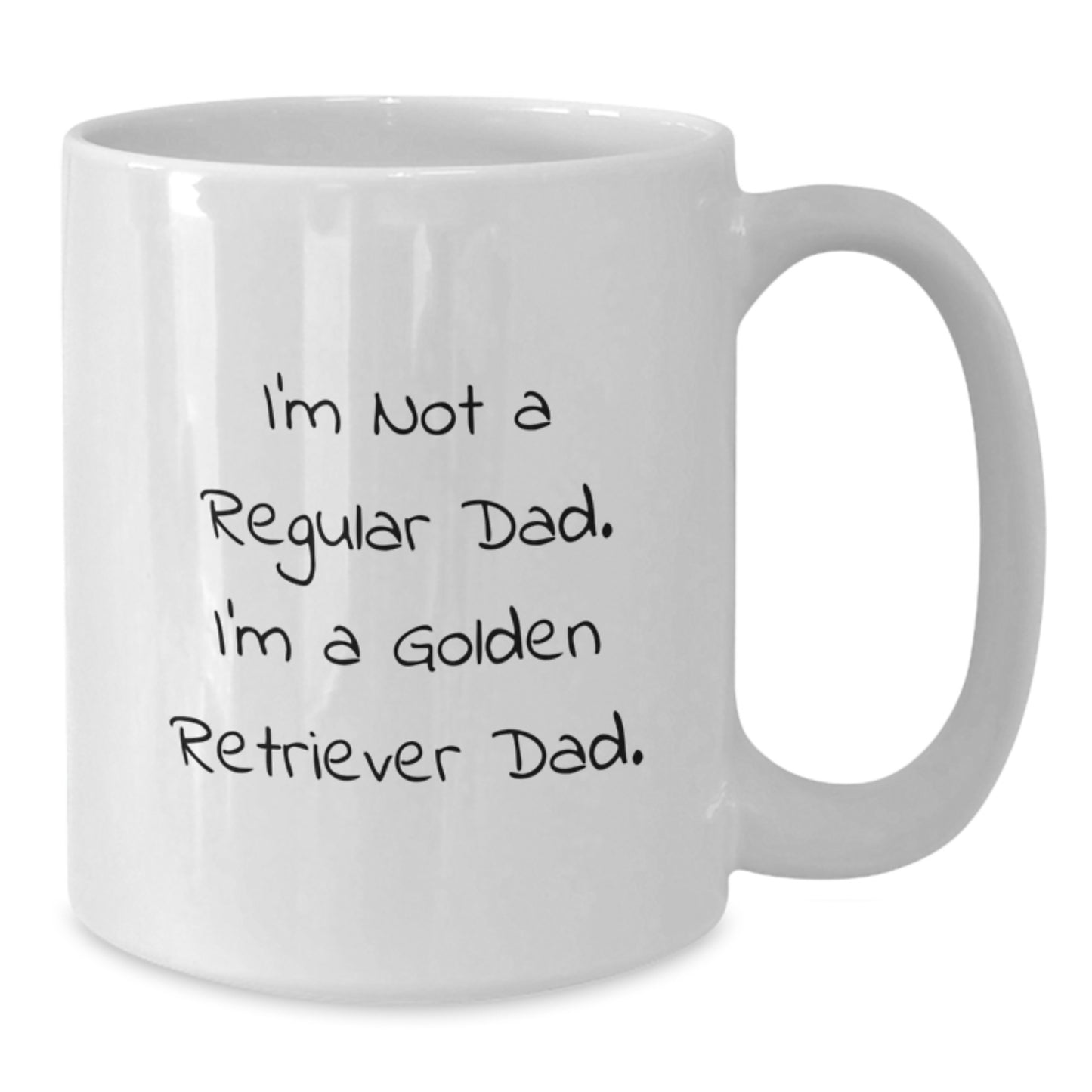 Golden Retriever Dog Gifts: Funny Quote Mugs for Men, Women, Friends, Family - I'm Not A Regular Dad., White Coffee Mug, Graduation Unique Gifts from Mom, Dad, Coworkers - Additional