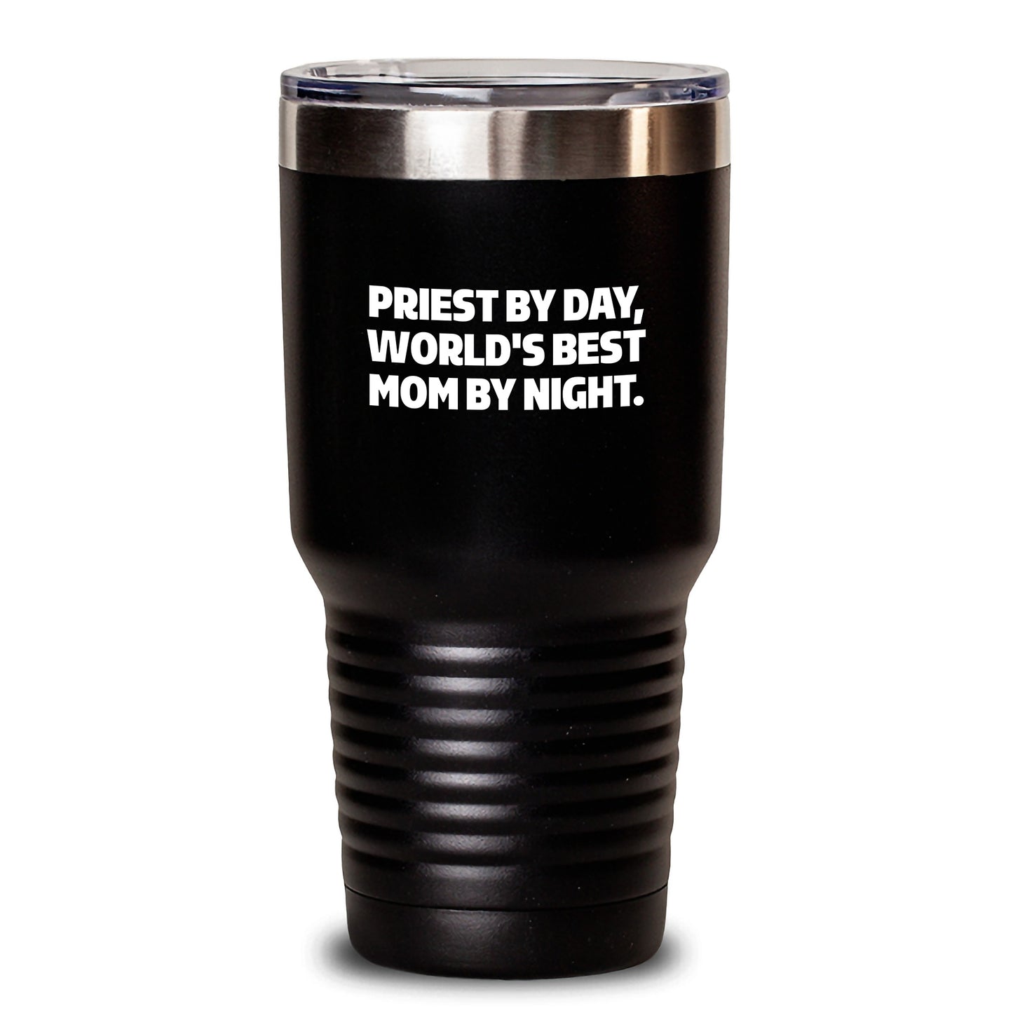Funny Priest Gifts from Men to Priest on Birthday - 'Priest By Day, World's Best Mom By Night.' Tumbler - Main