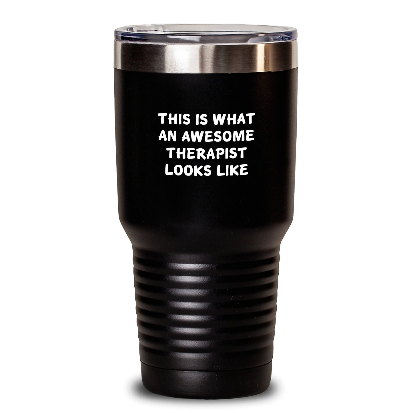 Funny Therapist Gifts, 'This Is What An Awesome Therapist Looks Like', 20oz or 30oz Tumbler Gifts from Friends for Therapist on Birthday - Main