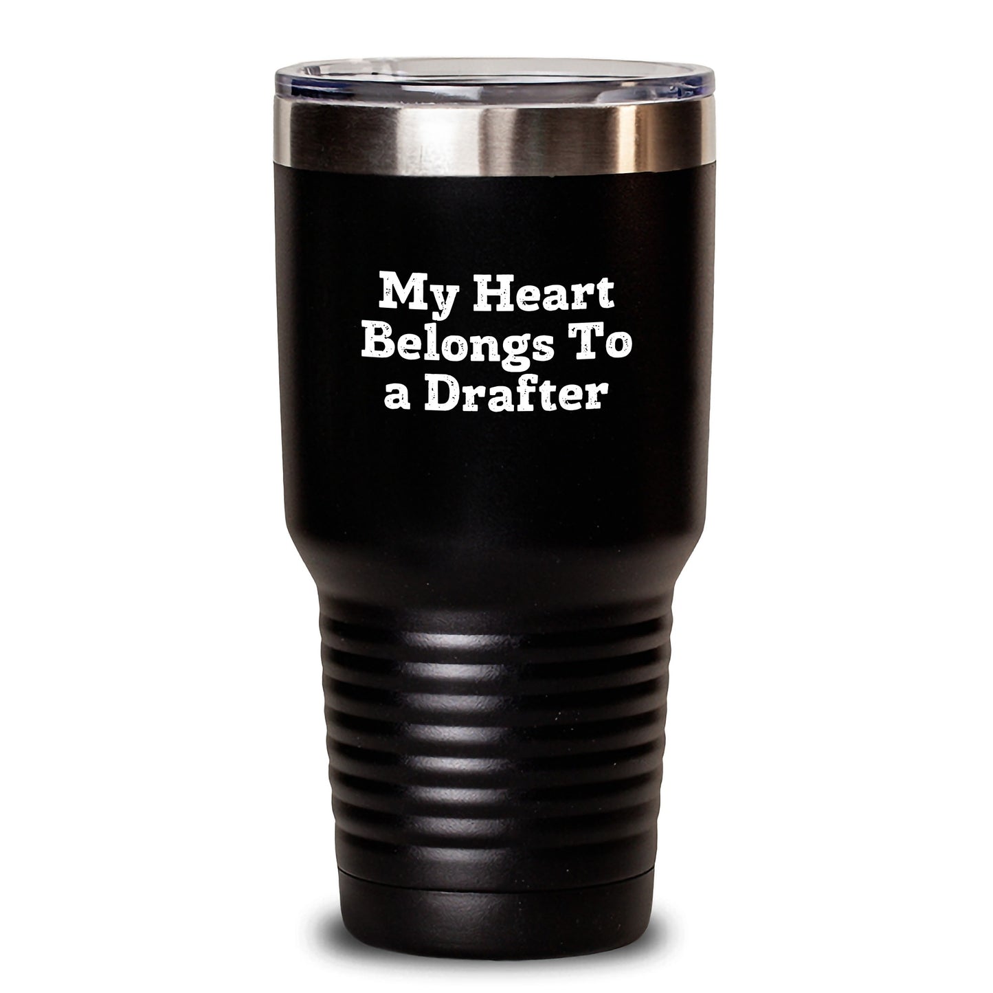 Funny Drafter Gifts from Friends for Men - 'My Heart Belongs To A Drafter' Tumbler, Birthday Unique Gifts for Coworkers - Main