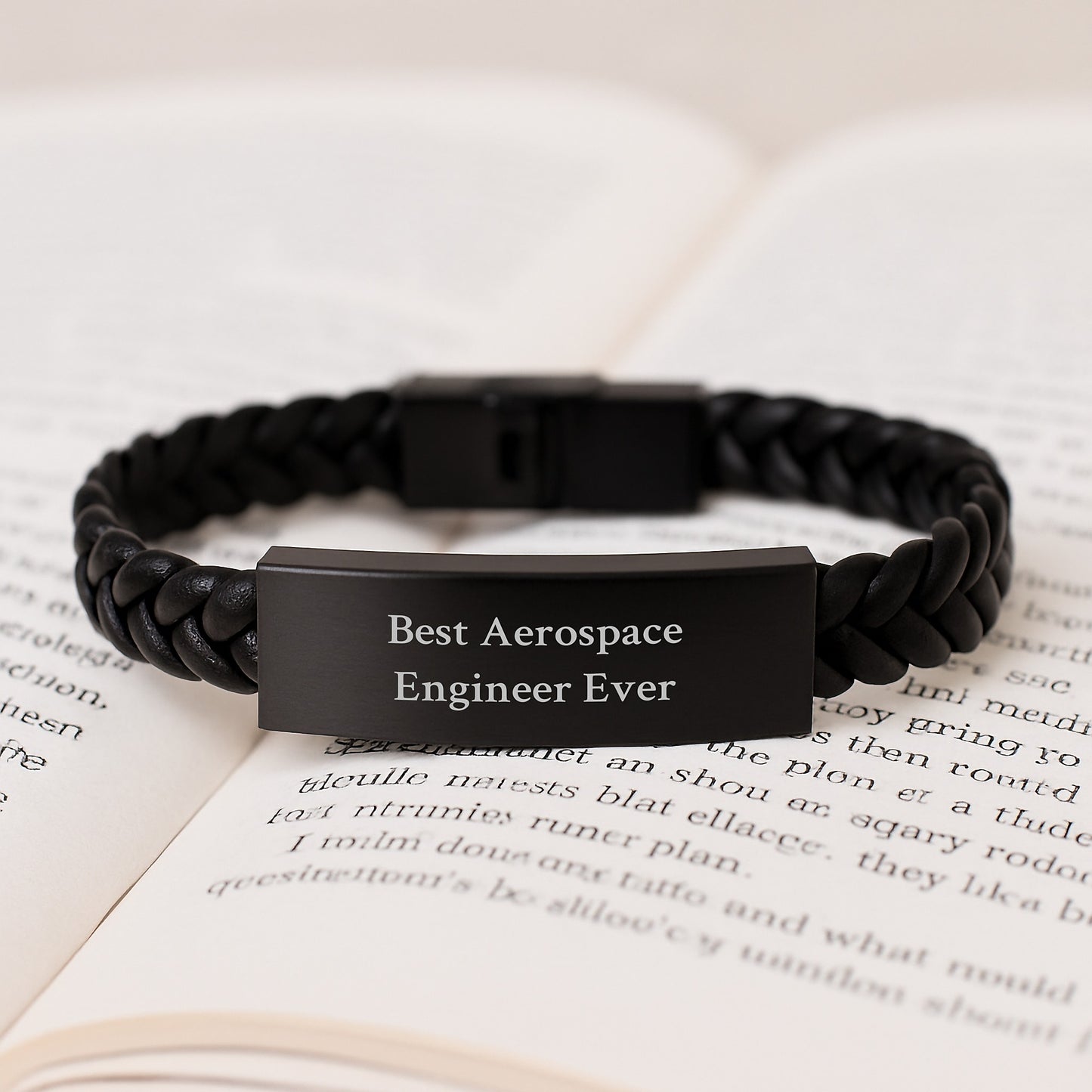 Funny Best Aerospace Engineer Ever Interlaced Leather Birthday Unique Gift for Men from Friends - Image 3