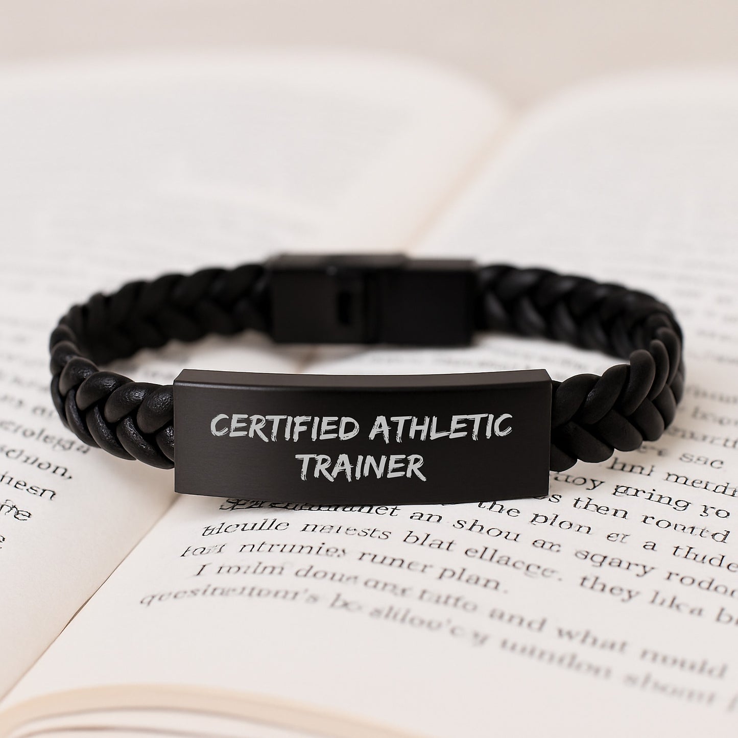 Certified Athletic Trainer Gifts from Friends for Birthday - Inspirational Interlaced Leather Bracelet, Gift for Men, Women, Coworkers, Family, Athletes, Athletic Trainer - Image 3