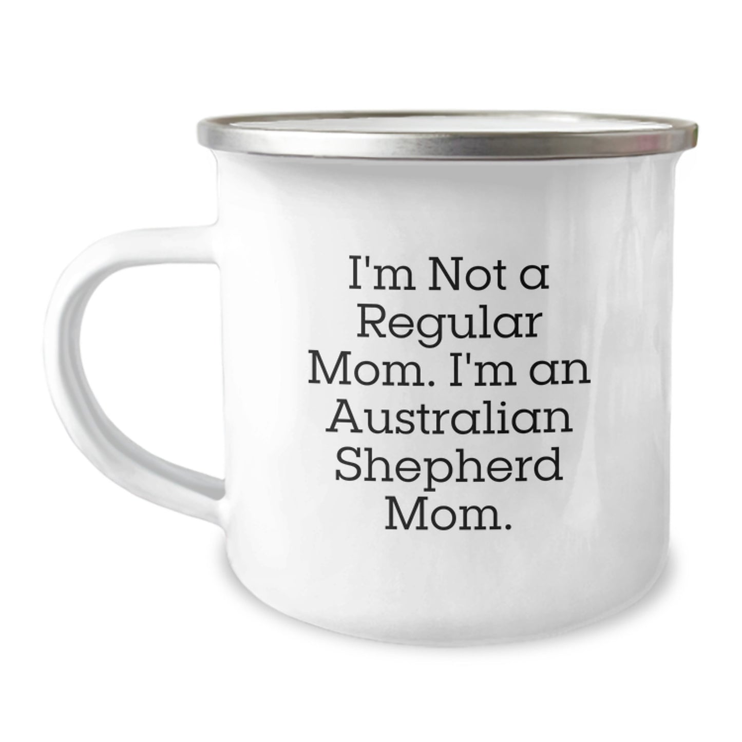 Australian Shepherd Dog Mom Funny Camping Mug Gifts from Family for Australian Shepherd Dog Graduation - Image 1