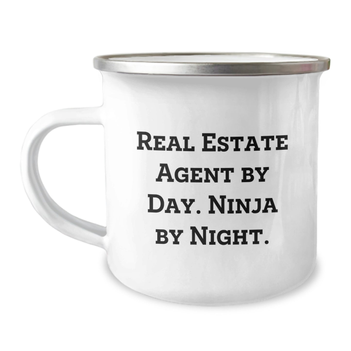 Real Estate Agent Gifts - 'Real Estate Agent By Day. Ninja By Night.' Funny Camping Mug for Birthday - Image 1