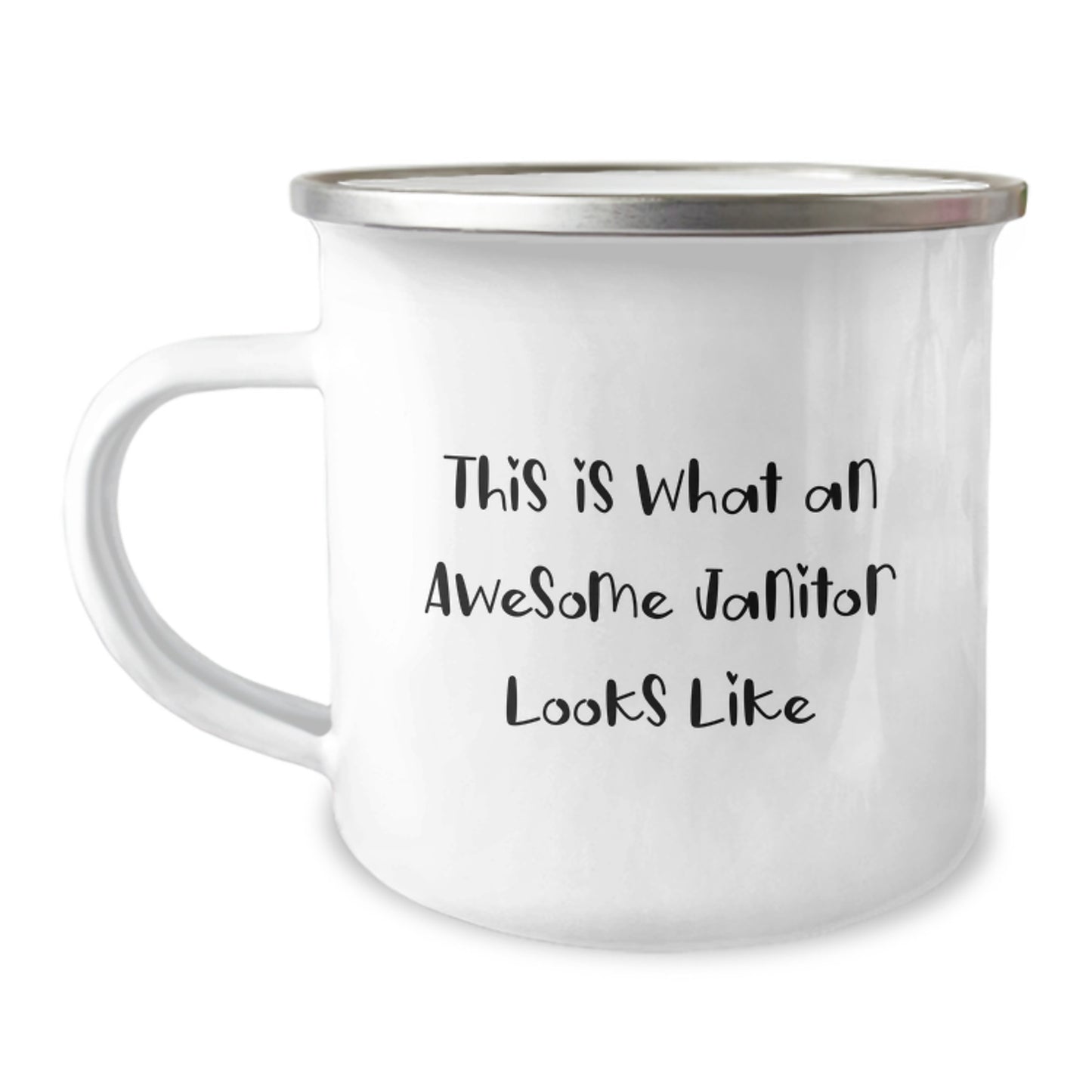 Funny Janitor Gifts from Friends - 'This Is What An Awesome Janitor Looks Like' Camping Mug for Birthday, Janitor Birthday Unique Gifts, Men, Women, Coworkers, Family - Image 1