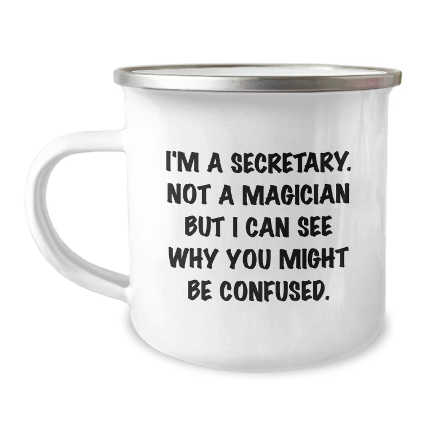 Secretary Camping Mug Gifts from Friends to Secretary, Funny Quote Graduation Unique Gifts - Image 1