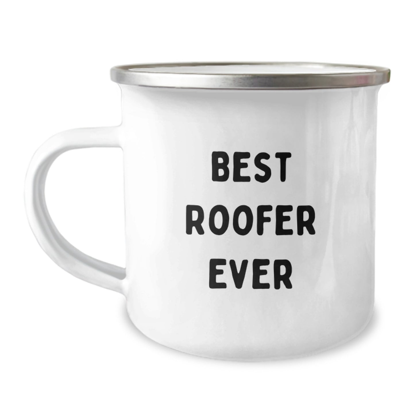Funny Roofer Gifts from Friends for Best Roofer Ever 12 oz Camping Mug, Birthday Unique Presents - Image 1