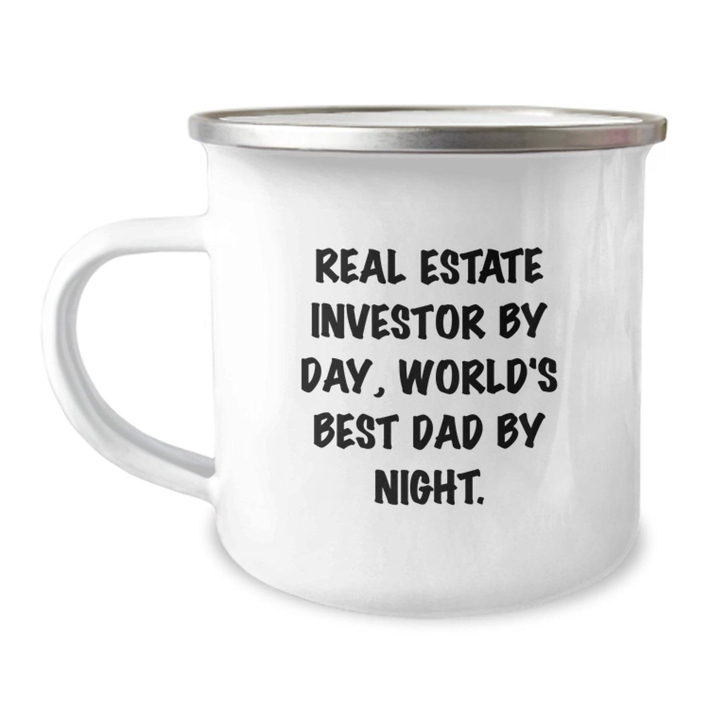 Real Estate Investors Gifts from Dad, Funny Camping Mugs for Real Estate Investor By Day, World's Best Dad By Night. Graduation Unique Gifts - Image 1