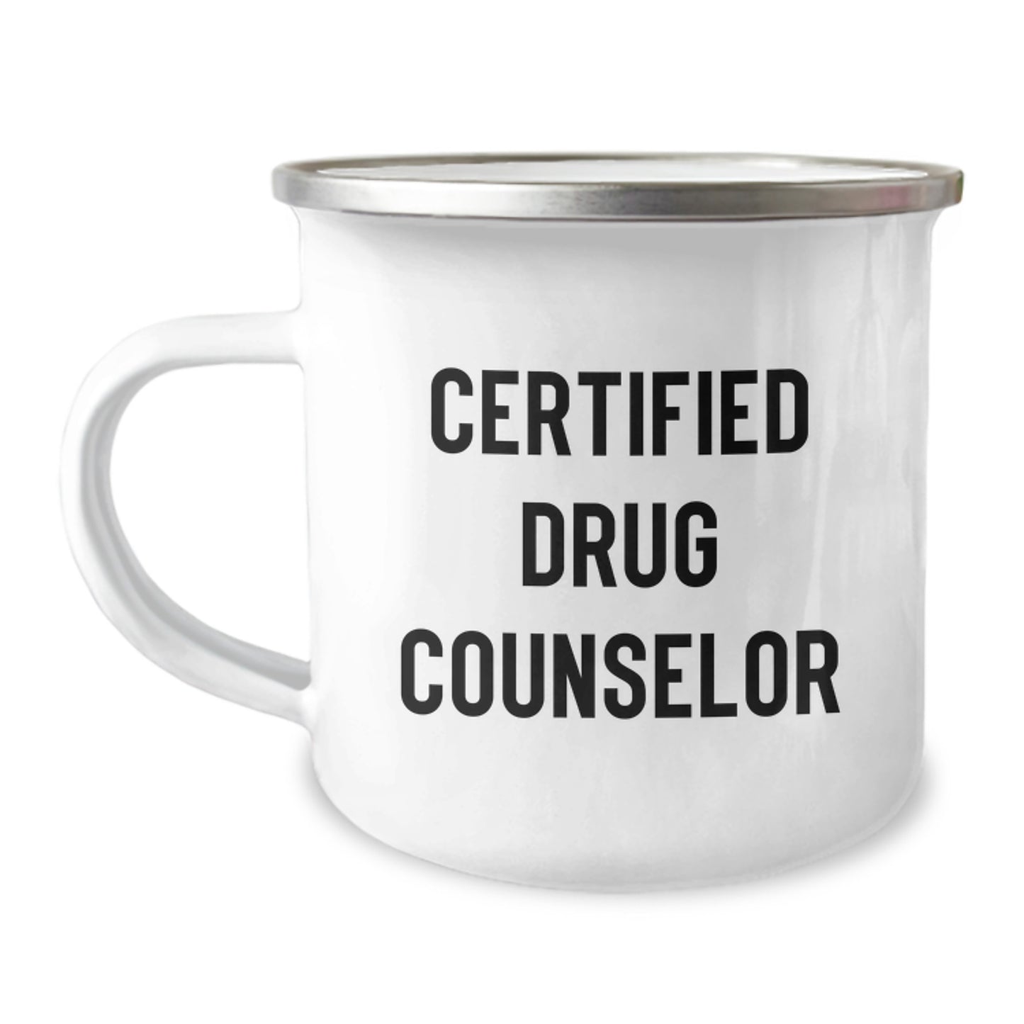 Funny Drug Counselor Gifts from Friends for Birthday - 'You're Not a Morning Person, But You're a Morning Person' Camping Mug - Image 1