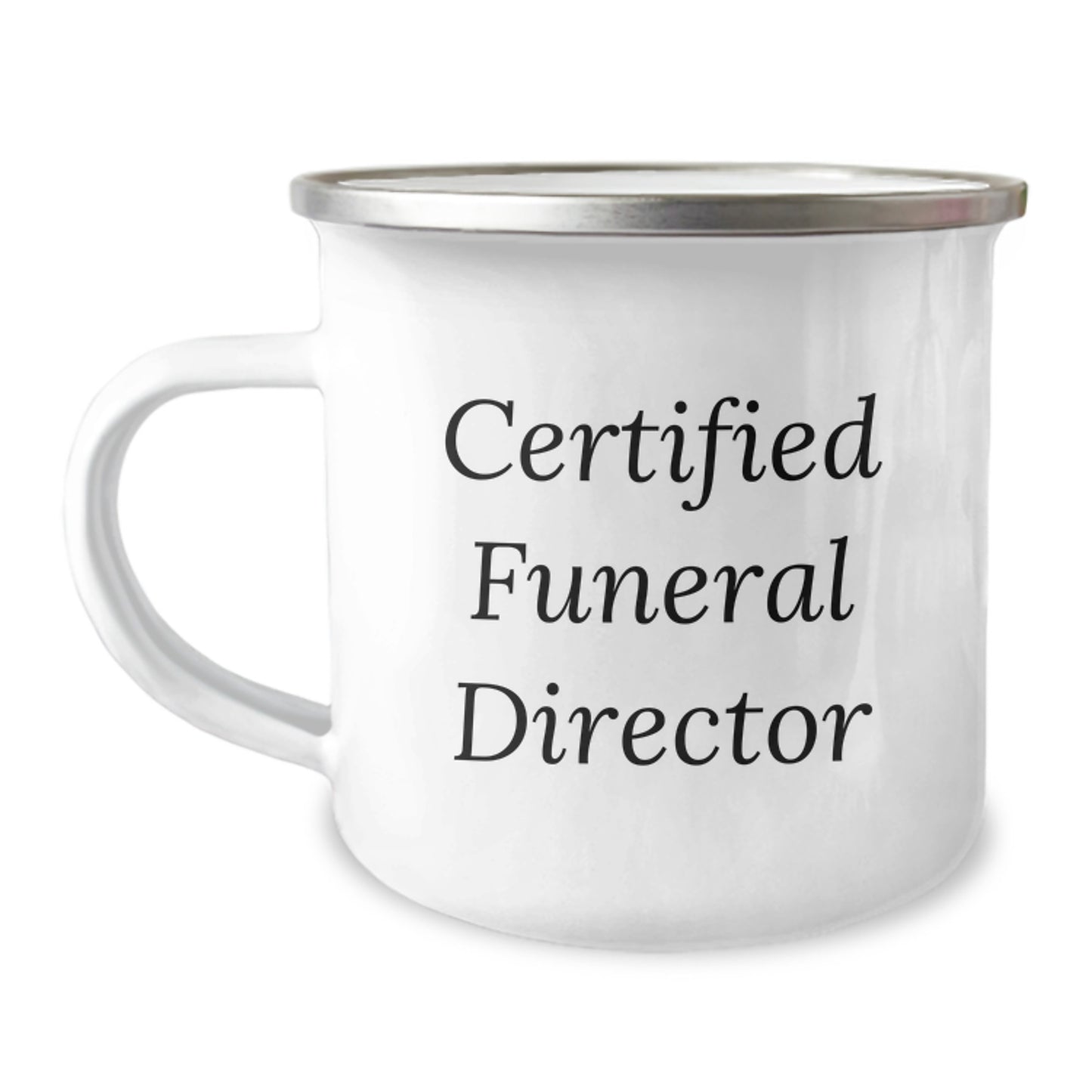 Funny Gifts from Friends for Certified Funeral Director Graduation Unique Camping Mug - Image 1