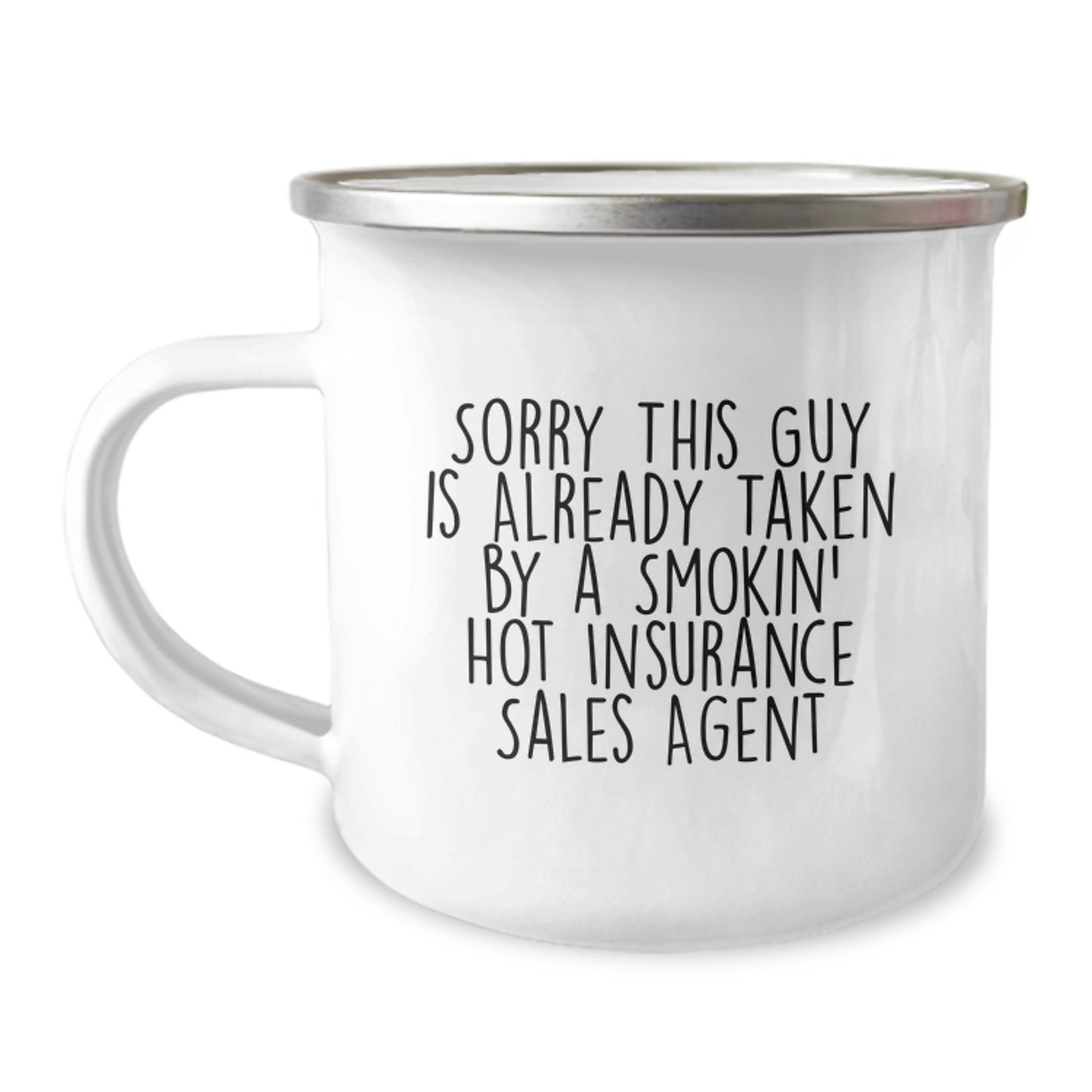 Insurance Sales Agent Funny Gifts from Friends, Unique Camping Mug for Insurance Sales Agent, 'Sorry This Guy' Quote Graduation Unique Gifts - Image 1