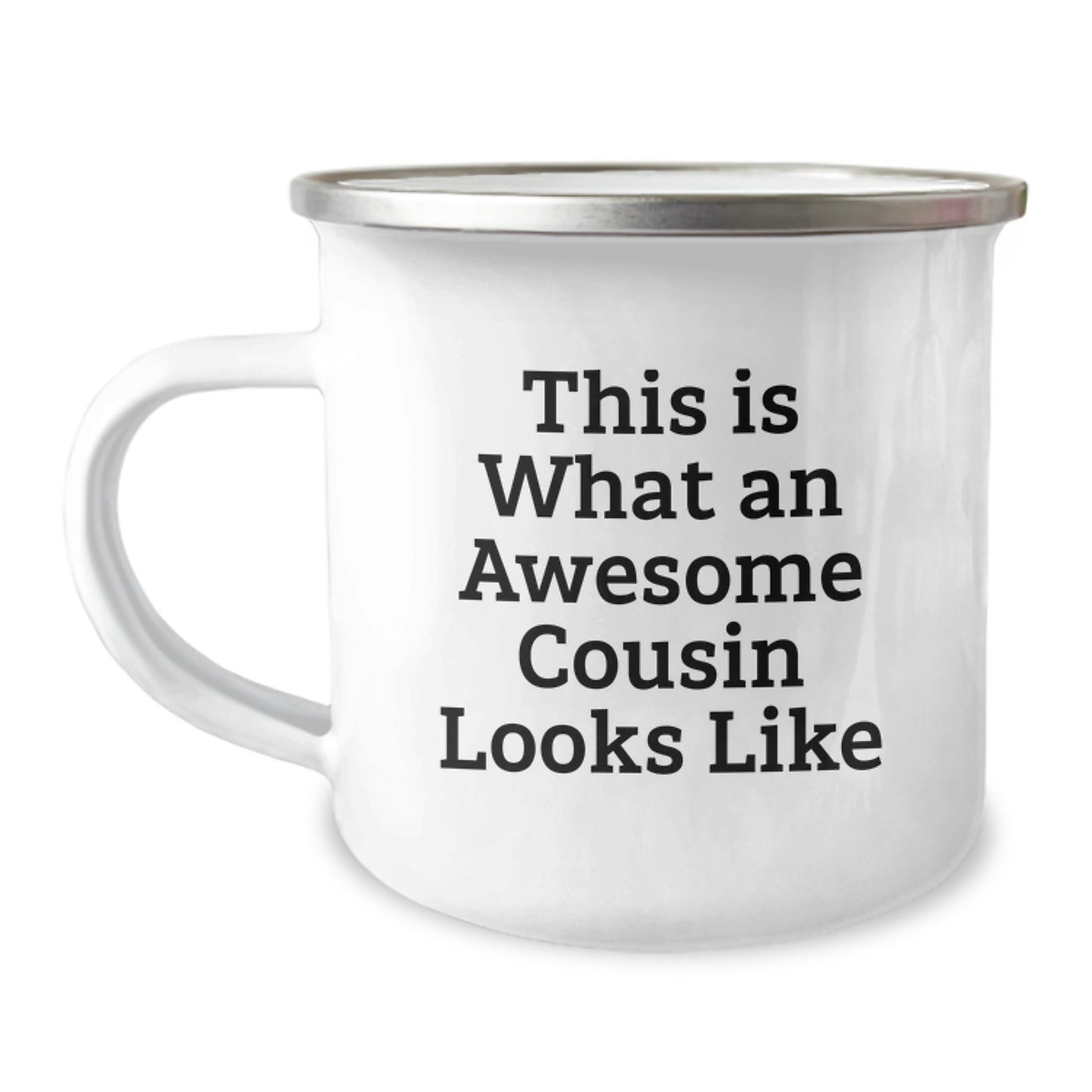 Funny Cousin Gifts, Camping Mugs for Graduation, 'This Is What An Awesome Cousin Looks Like' Quote, Gifts from Family, Gifts for Cousin - Image 1