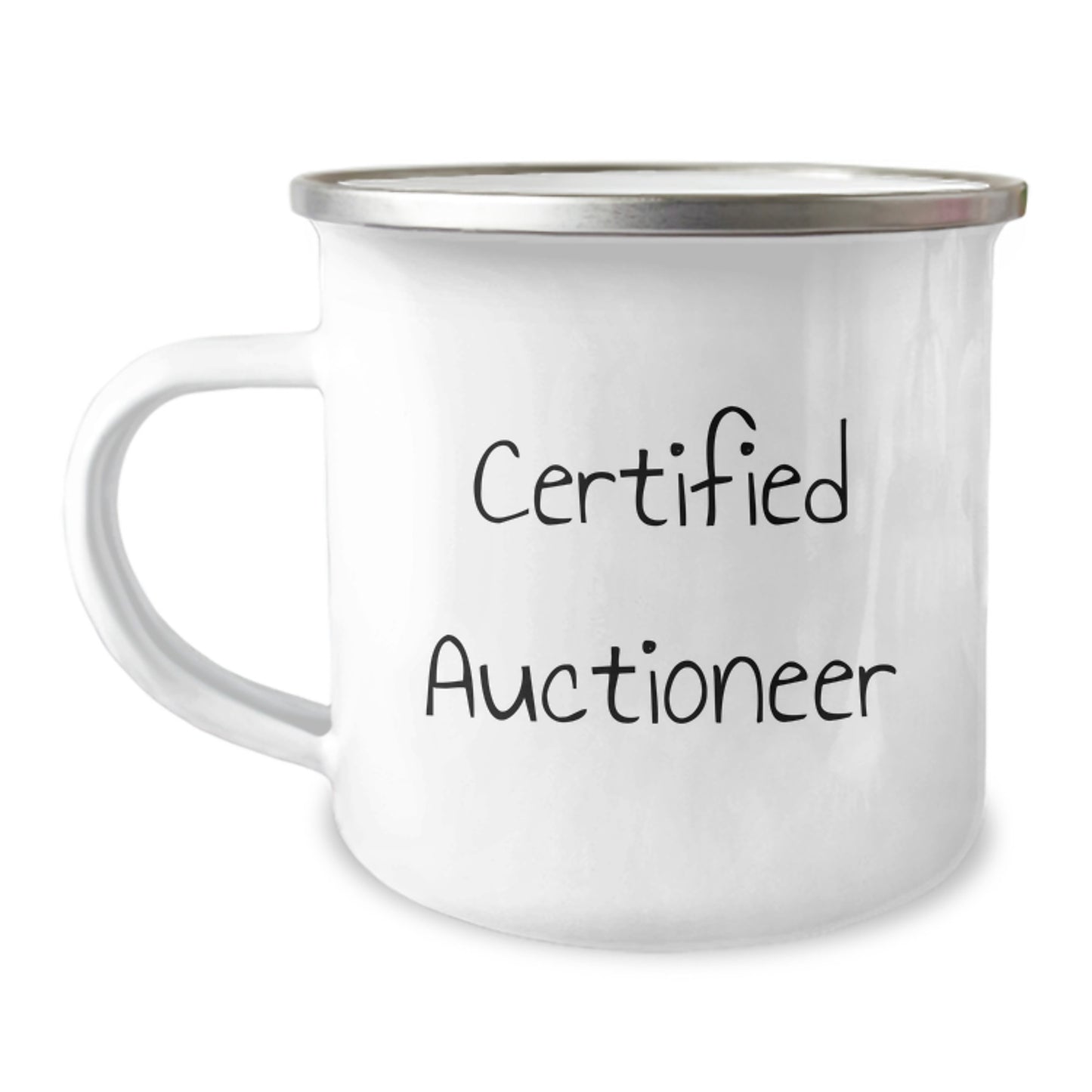 Funny Auctioneer Gifts from Friends, Certified Auctioneer Birthday Unique Gifts for Men, Camping Mug with Inspirational Quote - Image 1