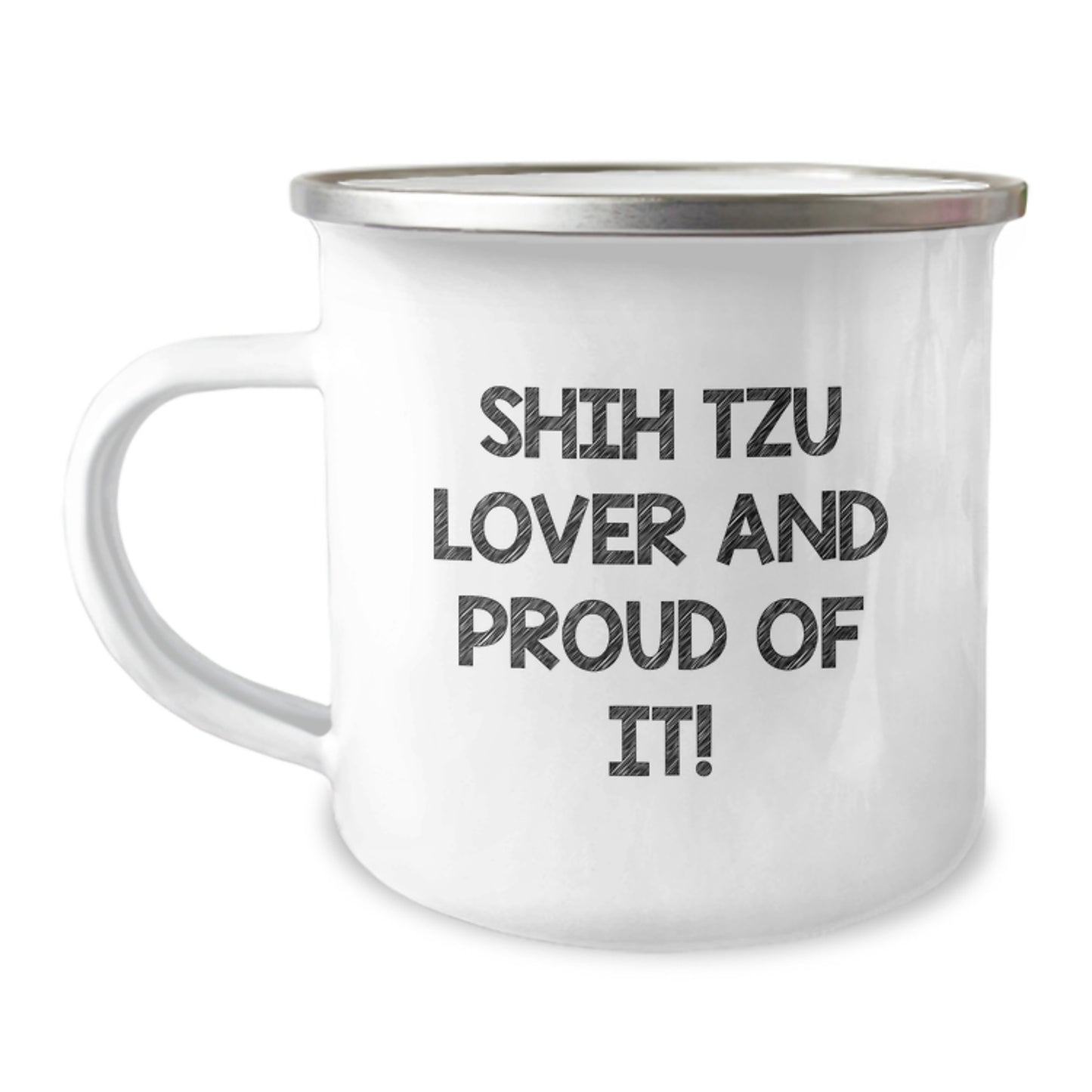 Shih Tzu Dog Lovers Gifts from Mom to Daughter - Funny Camping Mug, 12 oz Stainless Steel with Enamel Finish, Perfect Birthday Unique Gift for Shih Tzu Enthusiasts - Image 1