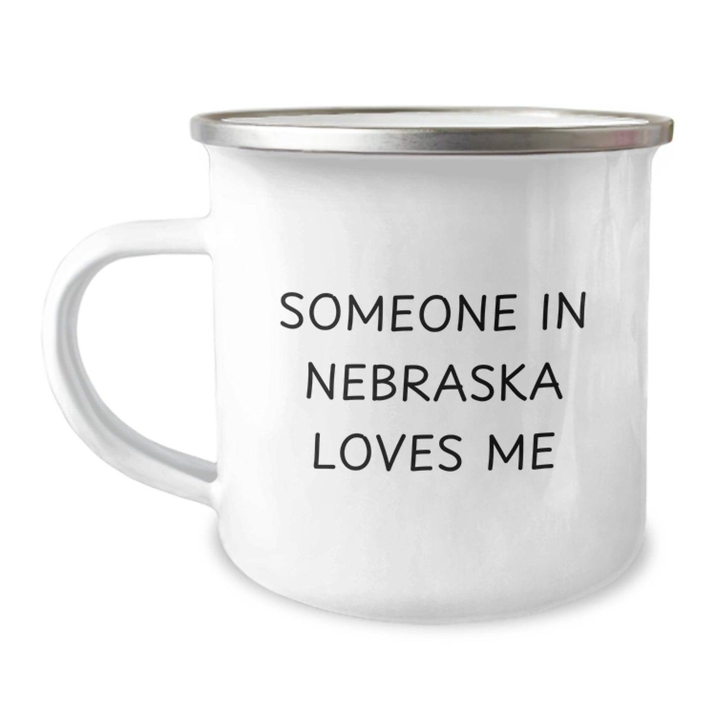 Nebraska Lovers Gifts from Men to Friends, Someone In Nebraska Loves Me Camping Mug for Birthday Unique Gifts - Image 1