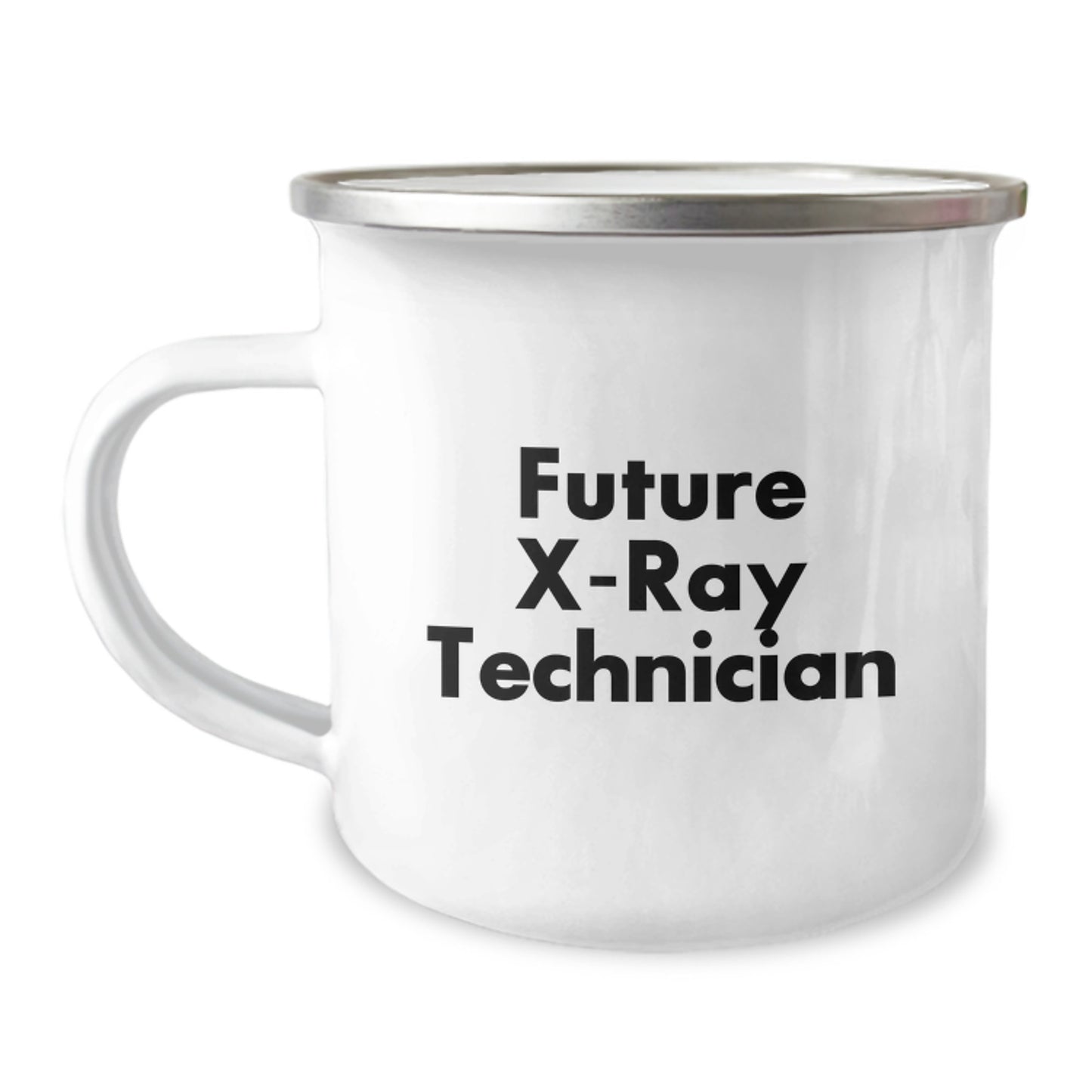 Funny X-Ray Technician Gifts, 'Future X-ray Technician' Camping Mug, 12 oz Stainless Steel with Enamel Finish, Gifts from Coworkers, Family, or Friends - Image 1