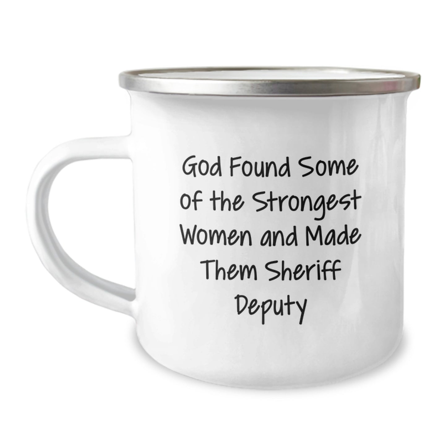 Funny Sheriff Deputy Gifts, Inspirational Camping Mug for Sheriff Deputy, Gifts from Friends - Unique Graduation Gifts for Sheriff Deputy, 12 oz Stainless Steel - Image 1