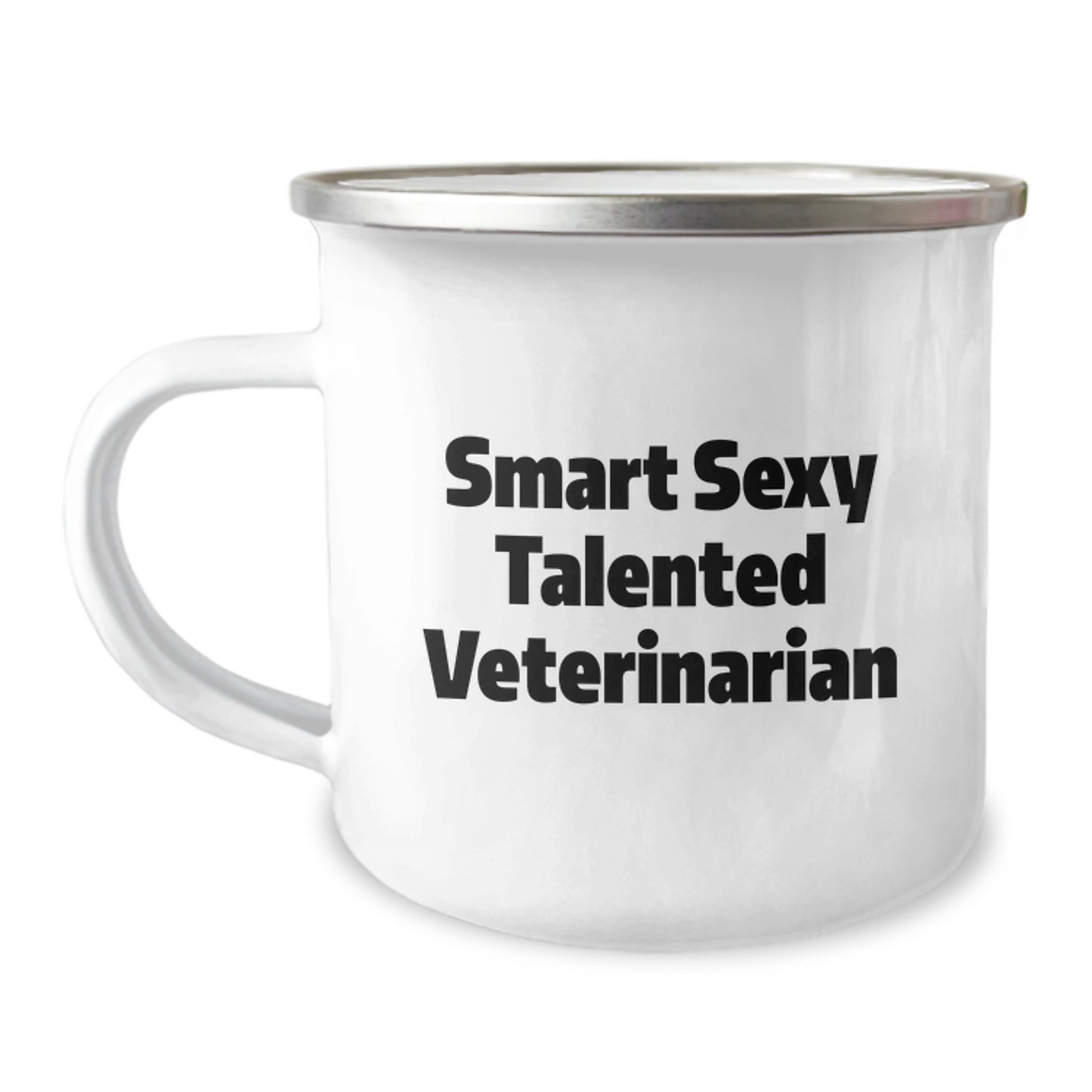 Funny Veterinarian Gifts from Friends for Graduation, Smart Sexy Talented Veterinarian Camping Mug, 'You're the Paw-some One' - Image 1
