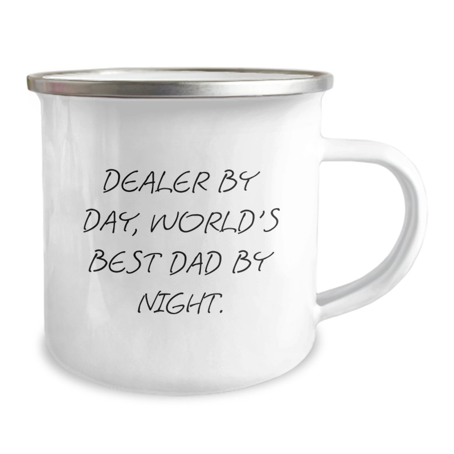 Funny Gifts from Dad, World's Best Dealer By Night, Camping Mug for Birthday, Gifts for Dealer Enthusiasts - Image 2