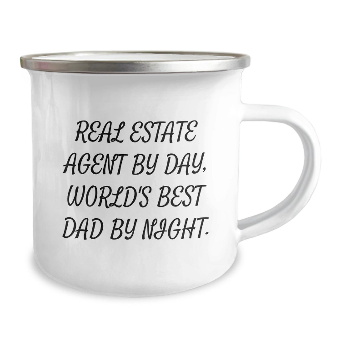 Real Estate Agent Gifts, Funny Camping Mug, 'Real Estate Agent By Day, World's Best Dad By Night.' Graduation Gifts from Friends to Family - Image 2