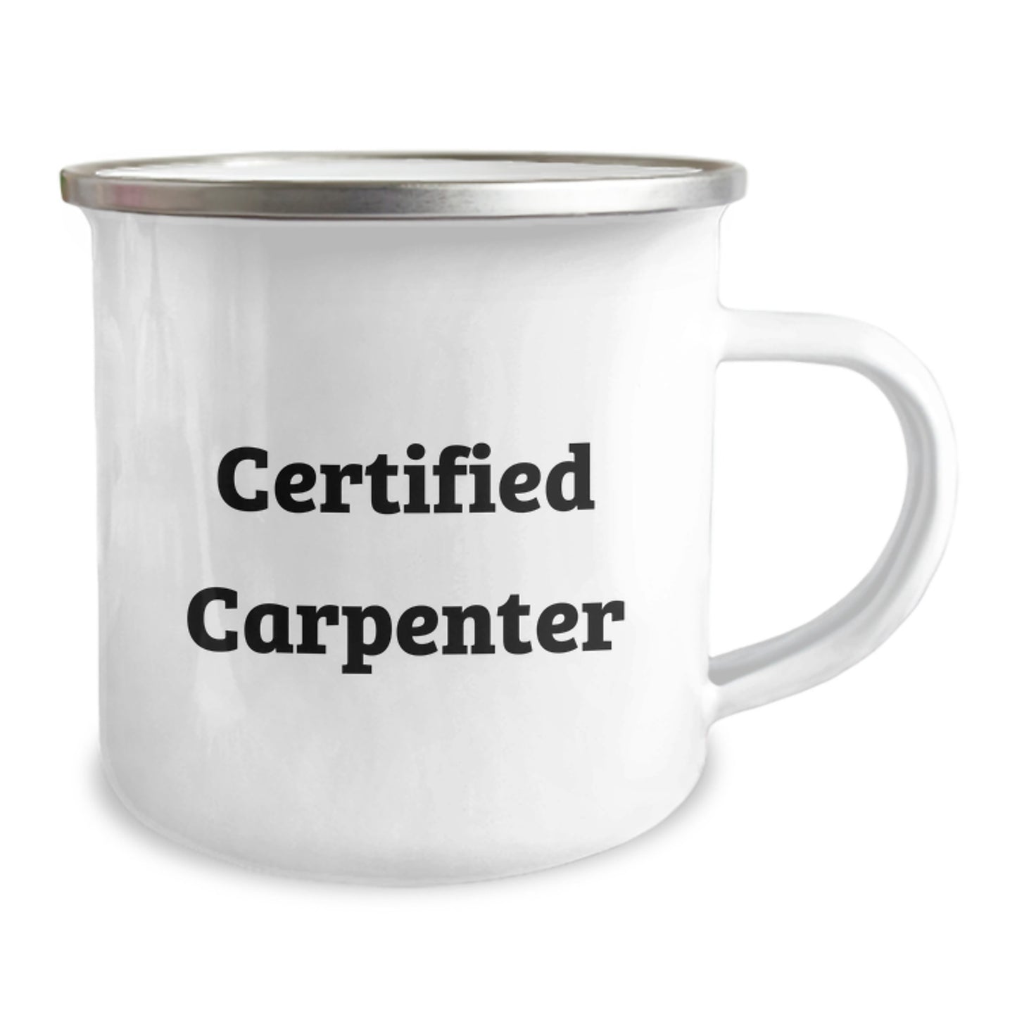 Funny Certified Carpenter Gifts from Men for Birthday Unique Camping Mug, 'You Hammered It', 12 oz Stainless Steel with Enamel Finish, Perfect for Carpenter Friends and Family - Image 2