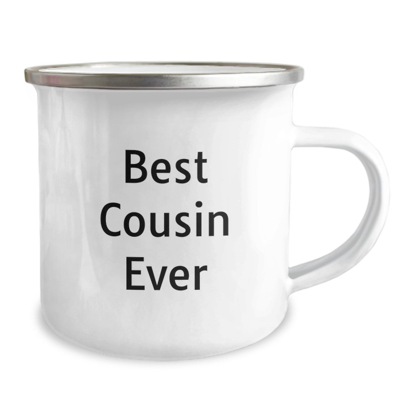 Funny Cousin Camping Mug, Best Cousin Ever Gifts from Family, Gifts for Cousin Graduation Unique, 12 oz Stainless Steel with Enamel Finish - Image 2