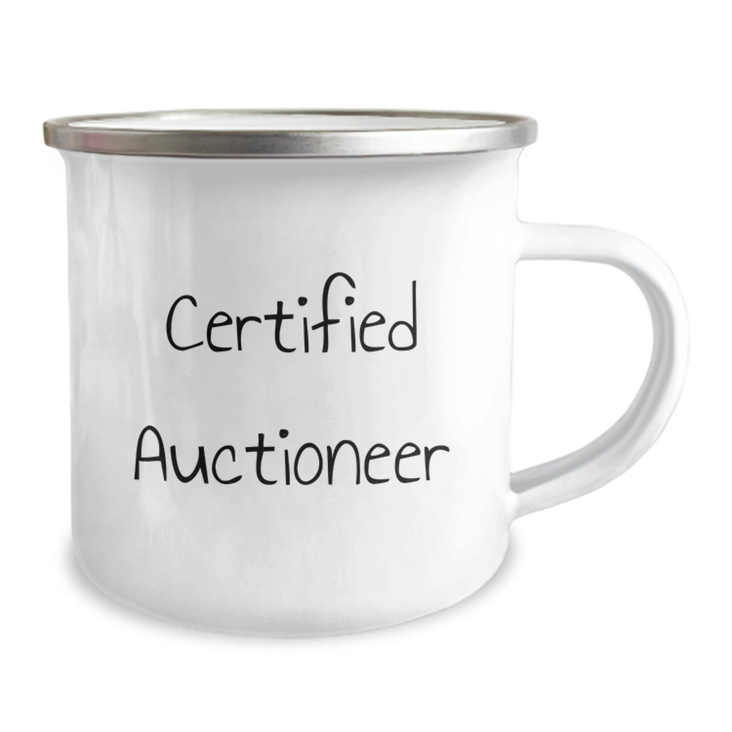 Funny Auctioneer Gifts from Friends, Certified Auctioneer Birthday Unique Gifts for Men, Camping Mug with Inspirational Quote - Image 2