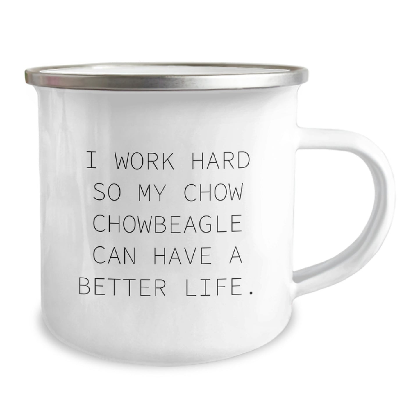 Chow Chow Dog Lover Gifts, Funny Quote Camping Mug for Birthday, Gifts from Friends and Family, 12 oz Stainless Steel with Enamel Finish - Image 2