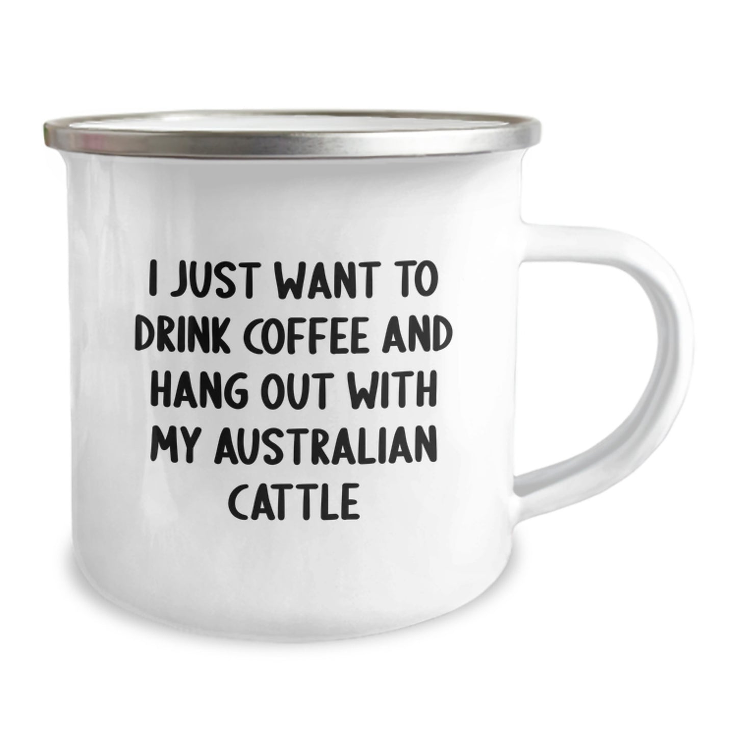 Australian Cattle Dog Lovers Funny Gifts from Friends and Family, I Just Want To Drink Coffee And Hang Out With My Australian Cattle Dog, Camping Mug for Birthday - Image 2