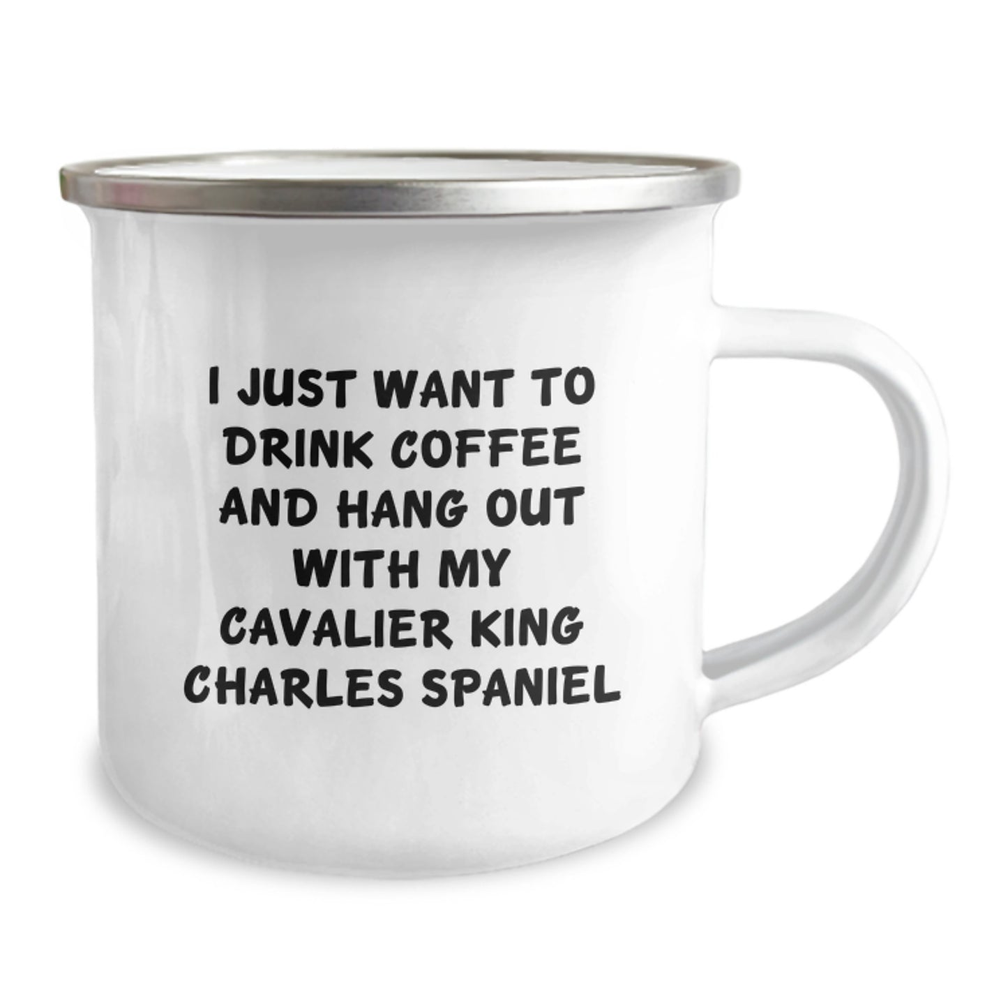 Cavalier King Charles Spaniel Dog Gifts, Funny Quote Camping Mug, Gifts from Friends for Birthday, Enjoy Coffee with Your Furry Friend - Image 2