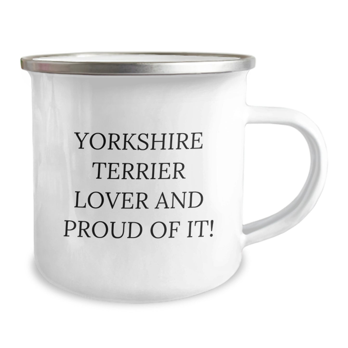 Yorkshire Terrier Dog Lovers Gifts from Friends for Birthday Unique Camping Mugs - Funny Quote 'Yorkshire Terrier Lover And Proud Of It!' - Image 2
