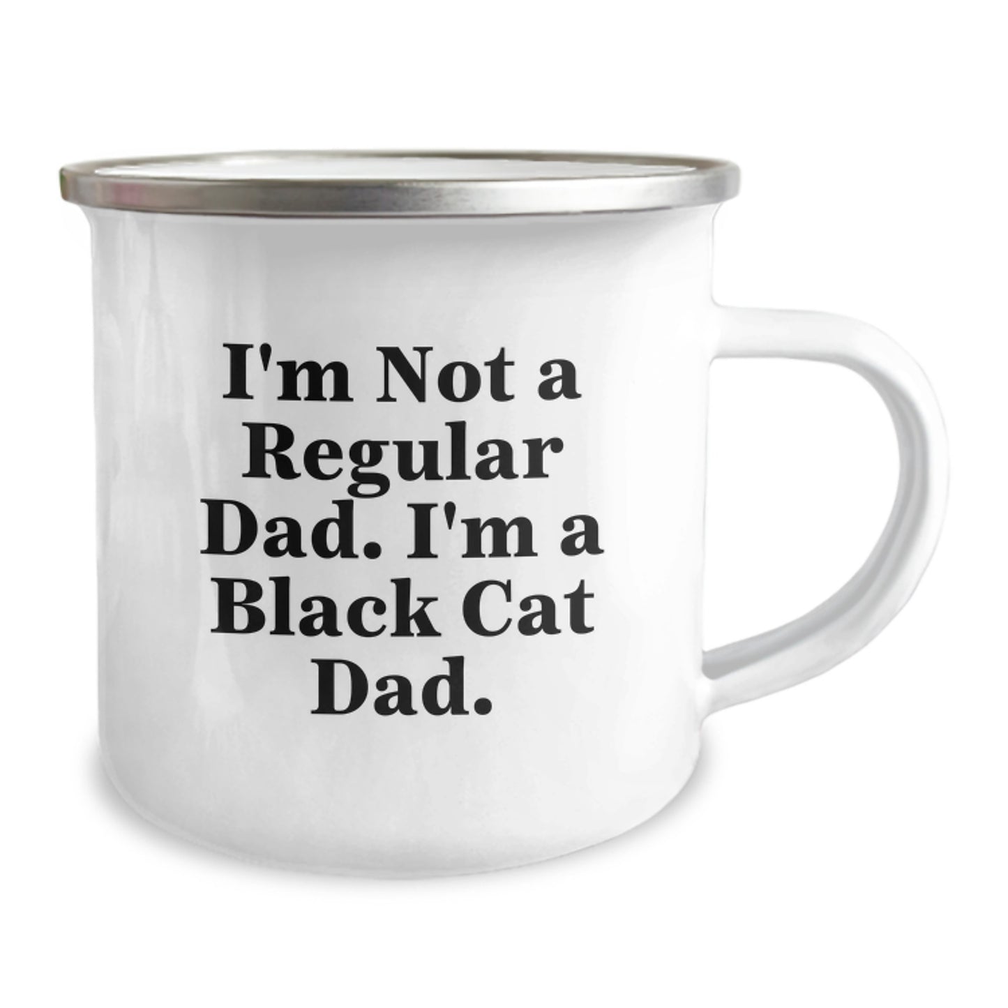 Funny Black Cat Dad Camping Mug Gifts from Family Friends Coworkers, Perfect for Graduation Unique Gifts - Image 2