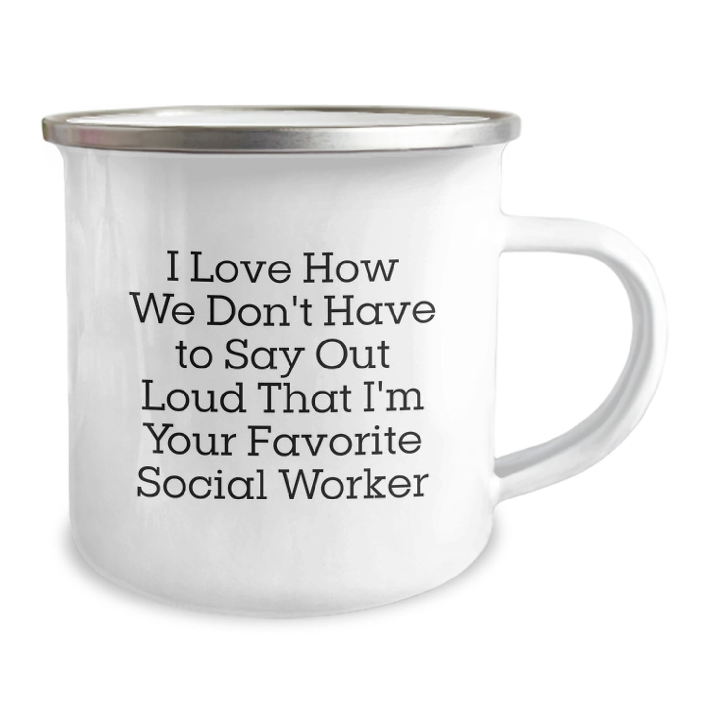Funny Social Worker Gifts from Friends for Favorite Social Worker - 12 oz Camping Mug - Image 2