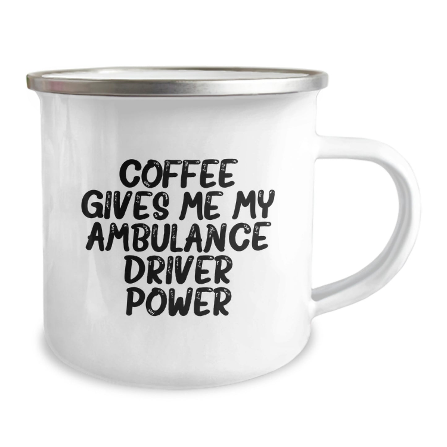 Ambulance Driver Gifts from Friends, Funny Quote 'Coffee Gives Me My Ambulance Driver Power', Camping Mug for Graduation Unique Gifts - Image 2