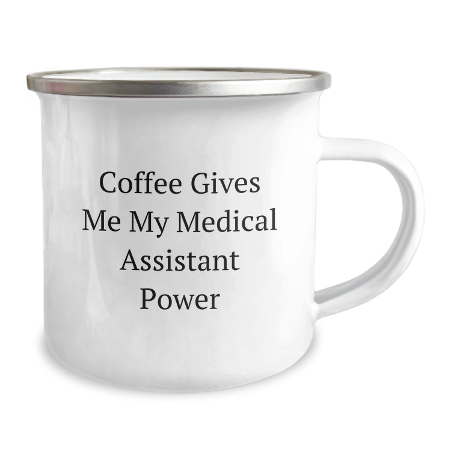 Medical Assistant Power Gifts for Her, Funny Camping Mug from Friends, 'Coffee Gives Me My Medical Assistant Power' Quote, Birthday Unique Gifts for Medical Assistant Women, Gifts from Women - Image 2