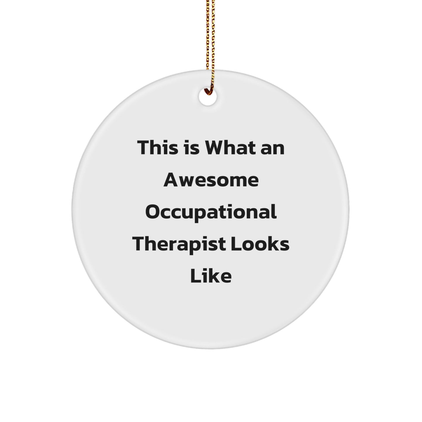 Occupational Therapist Gifts, Funny Quote Ornament, Circle Ornament for Occupational Therapist, Gifts from Family to Occupational Therapist, Occupational Therapist Christmas Unique Gifts - Image 1