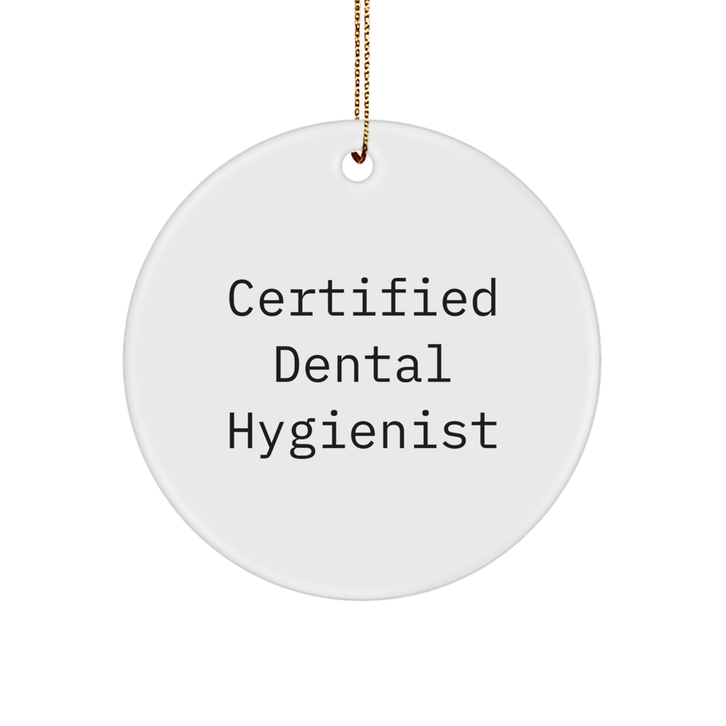 Funny Certified Dental Hygienist Christmas Unique Gift for Women Friends Coworkers Family - 'You're a-maze-ing' Circle Ornament - Image 1