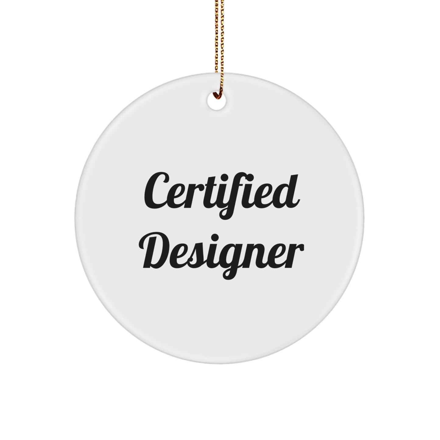 Funny Designer Gifts for Christmas - Circle Ornament from Friends, 'Laughter is the Best Medicine' Quote, Gifts from Family, for Designer, Unique Christmas Memorable Present - Image 1