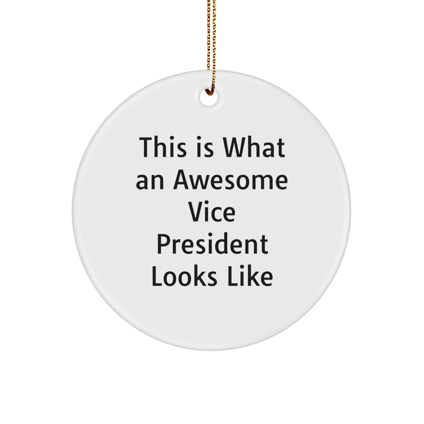 Funny Vice President Gifts from Men, Circle Ornaments This Is What An Awesome Vice President Looks Like, Christmas Unique Gifts for Vice President - Image 1