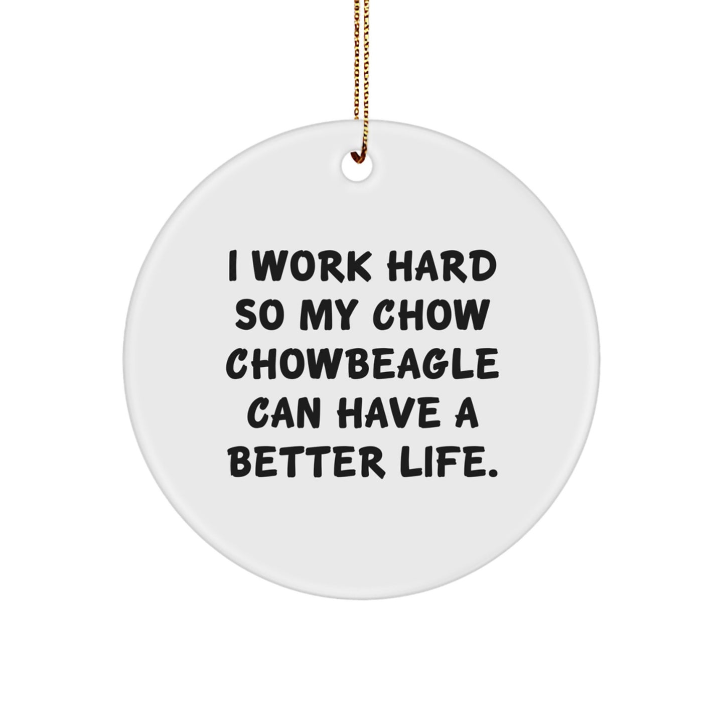 Chow Chow Dog Lover Gifts from Friends to Family - Inspirational Quote Circle Ornament for Christmas - Image 1