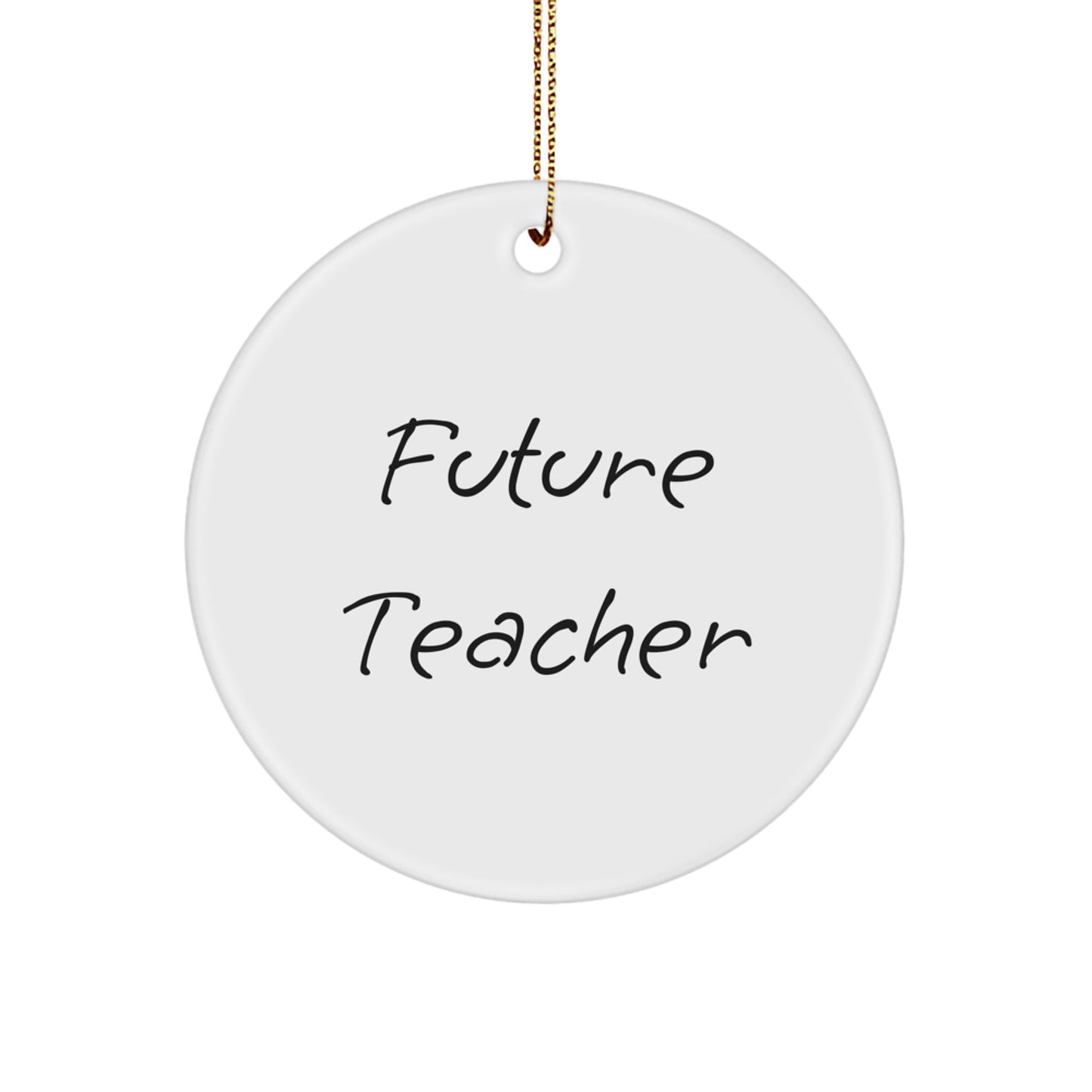 Funny Future Teacher Christmas Circle Ornament Gifts from Family, Gifts for Teacher - Image 1