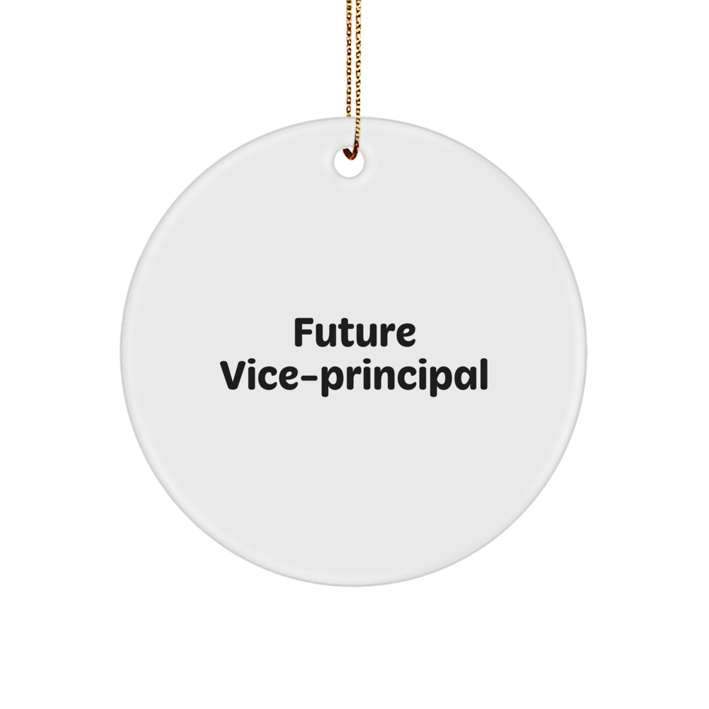 Funny Vice-Principal Gifts for Christmas - Inspirational Quote Circle Ornament from Friends, Gifts for Future Vice-Principal, Circle Shaped, White, 2.75\ - Image 1