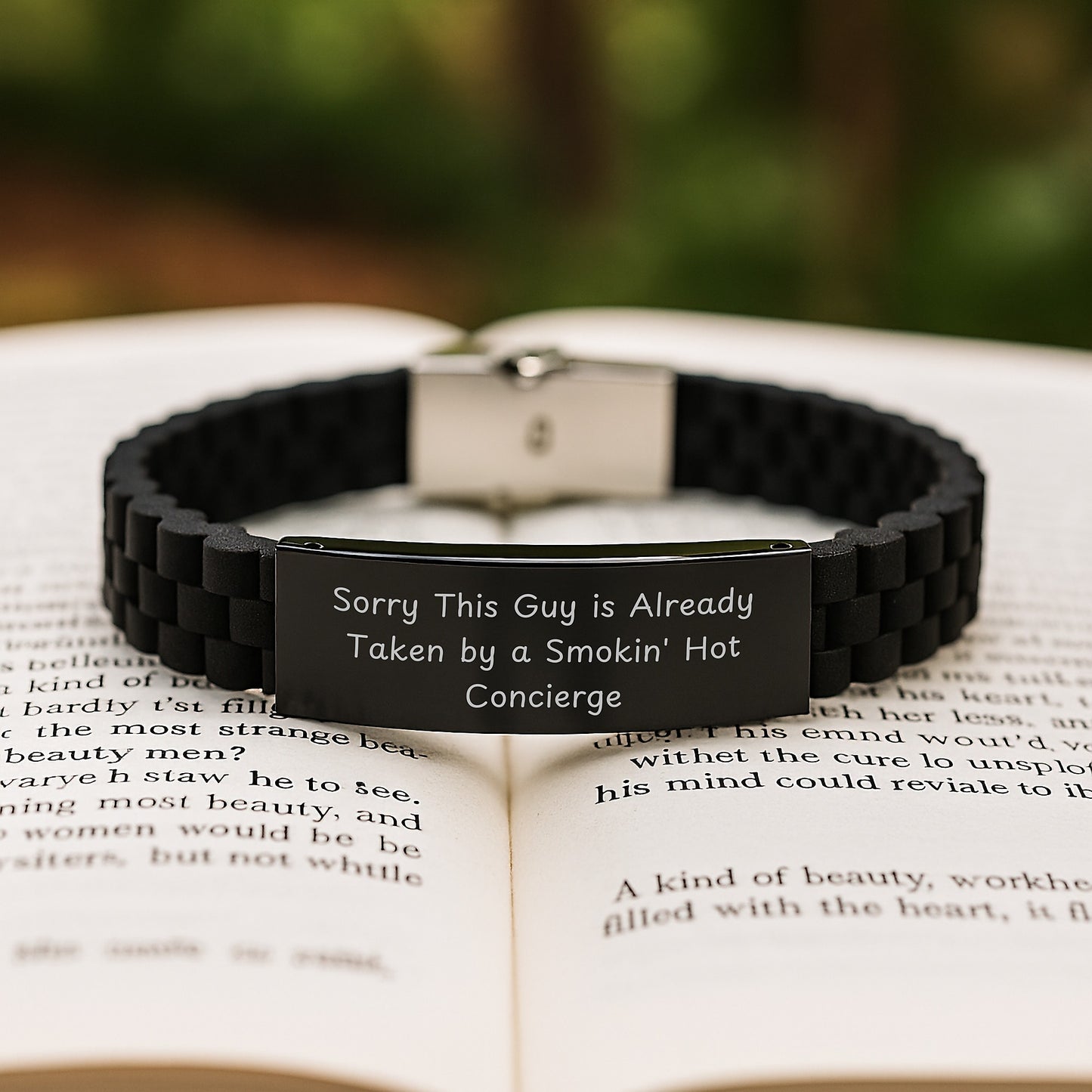 Funny Concierge Gifts for Friends or Family - Sorry This Guy Is Already Taken By A Smokin' Hot Concierge Glide lock Clasp Birthday - Image 2