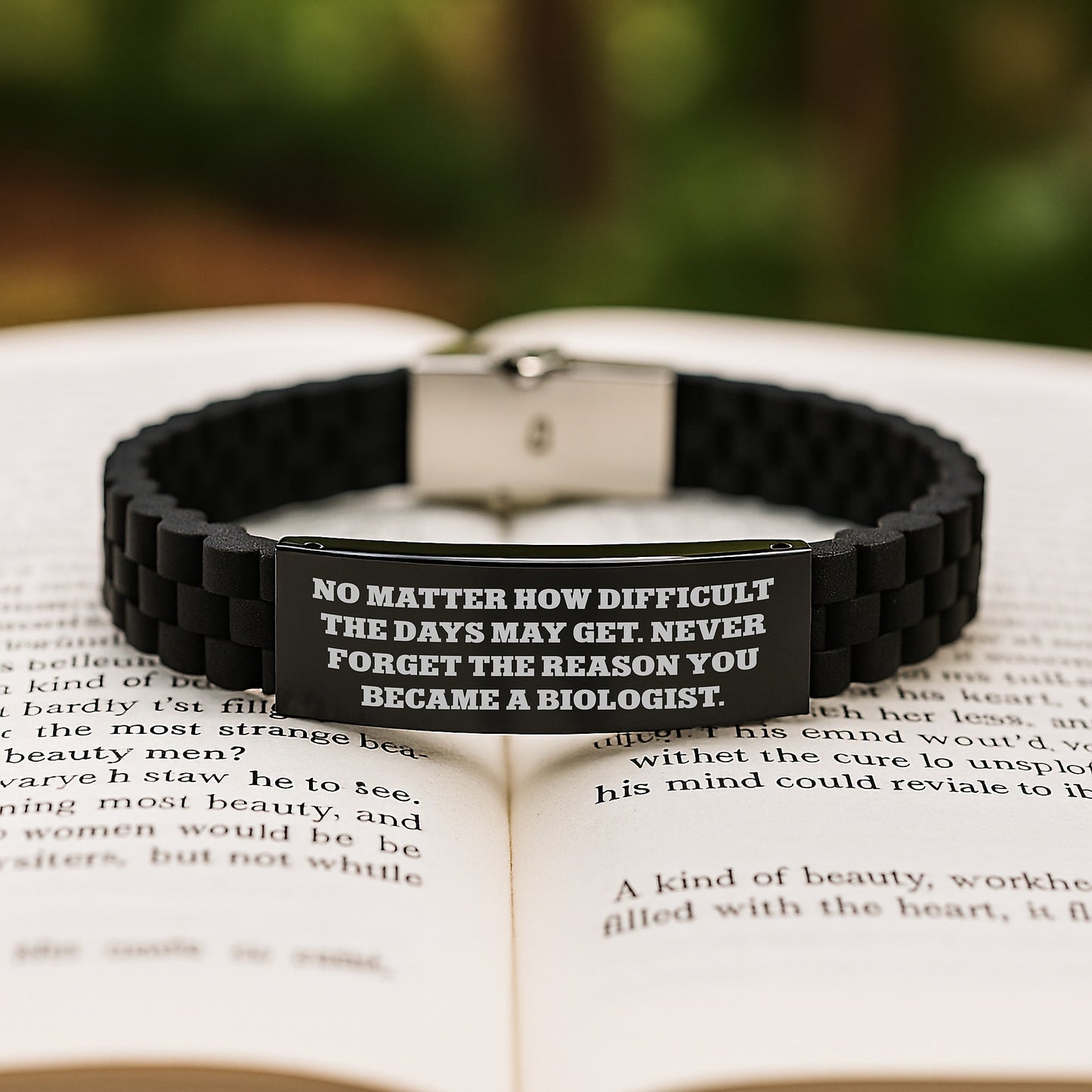 Inspirational Biologist Gifts, Glide lock Clasp Birthday Presents from Friends to Biologist, No Matter How Difficult the Days May Get - Image 2