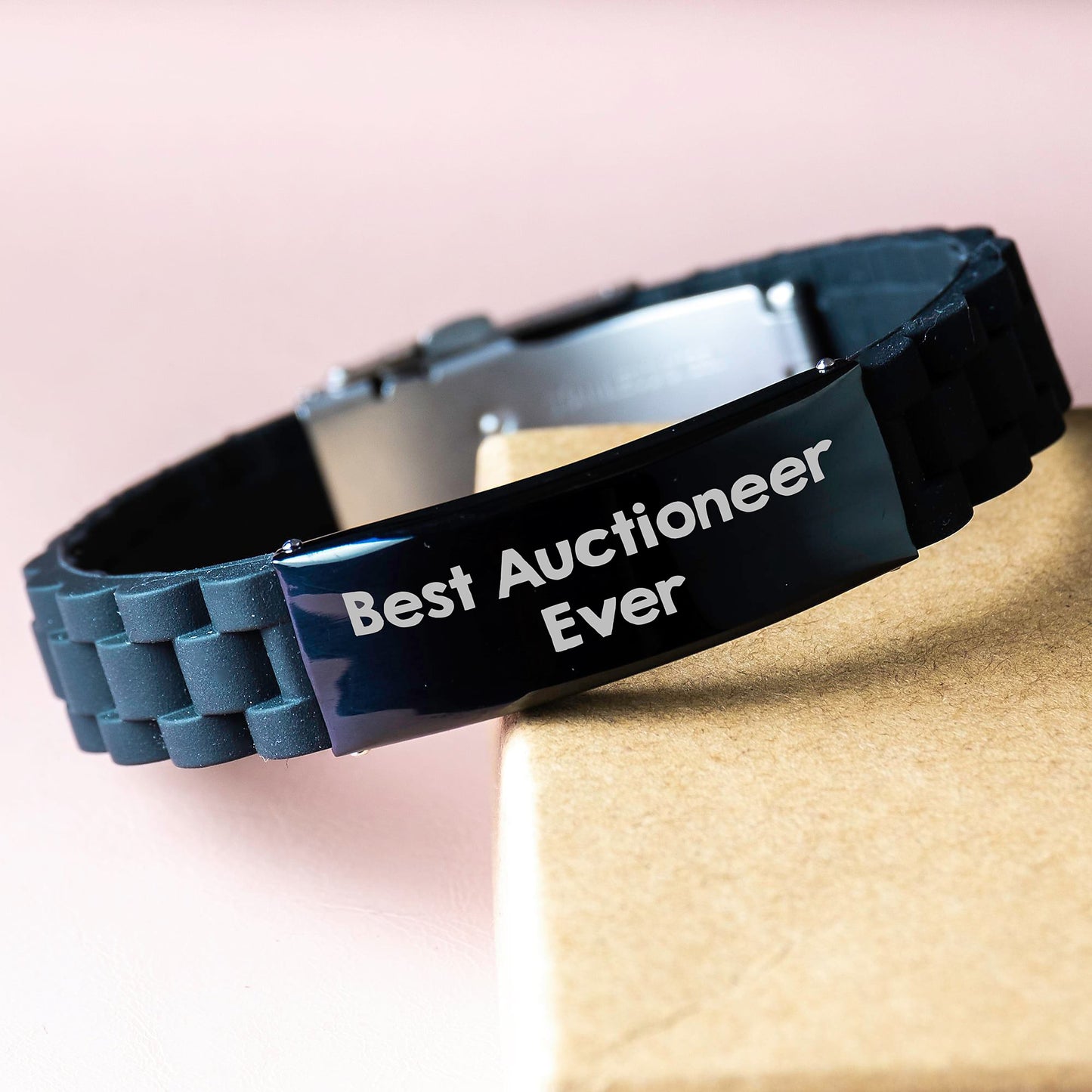Funny Auctioneer Gifts from Men to Best Auctioneer Ever Glide lock Clasp Birthday Unique Gifts - Image 3