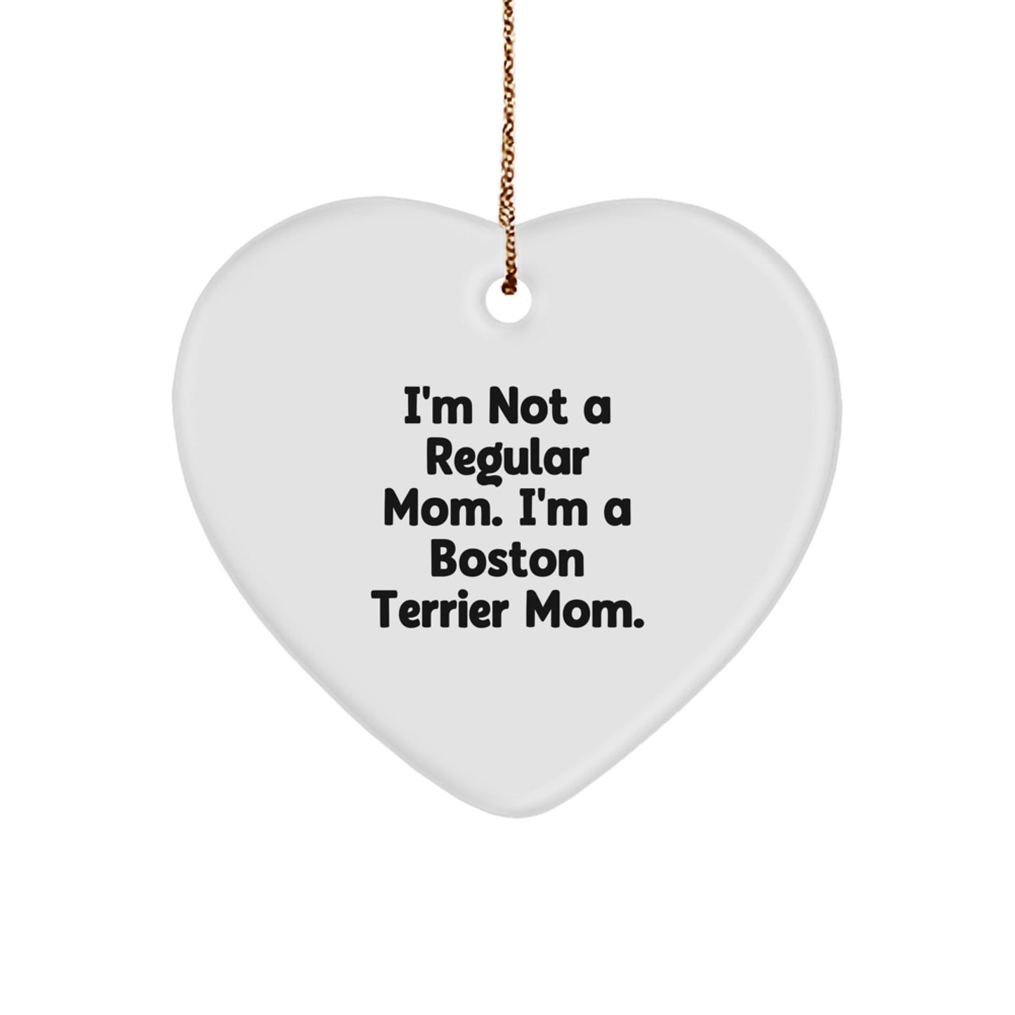 Boston Terrier Mom Heart Ornament Gifts from Men to Friends, Family, and Coworkers for Christmas - Image 1