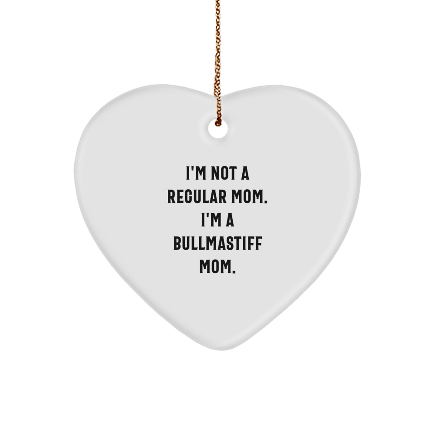 Bullmastiff Dog Mom Love, Funny Heart Ornament Gifts from, for Bullmastiff Dog Lovers, Christmas Unique Presents - Image 1