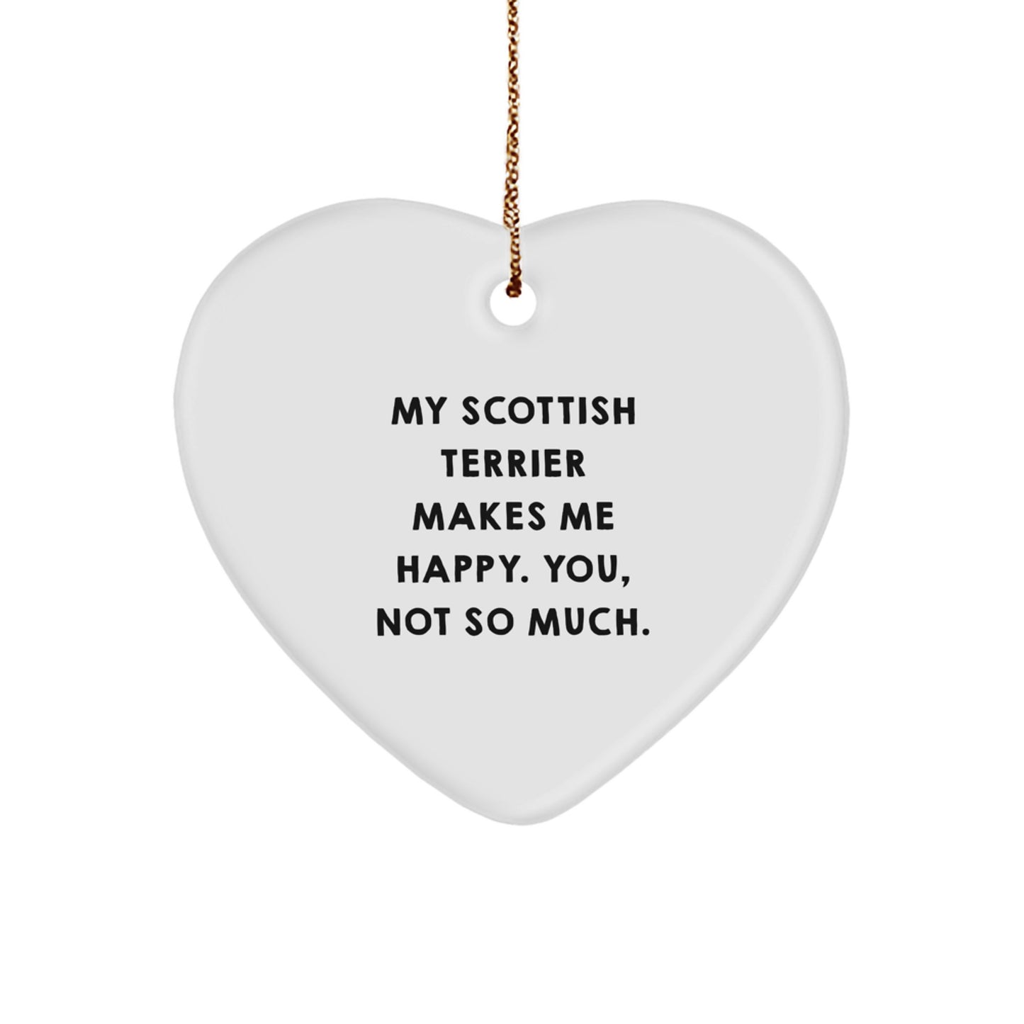 Scottish Terrier Dog Gifts, Funny Heart Ornament for Men, Women, Family, Friends, Christmas Unique Gifts from Scottish Terrier Dog Lovers - Image 1