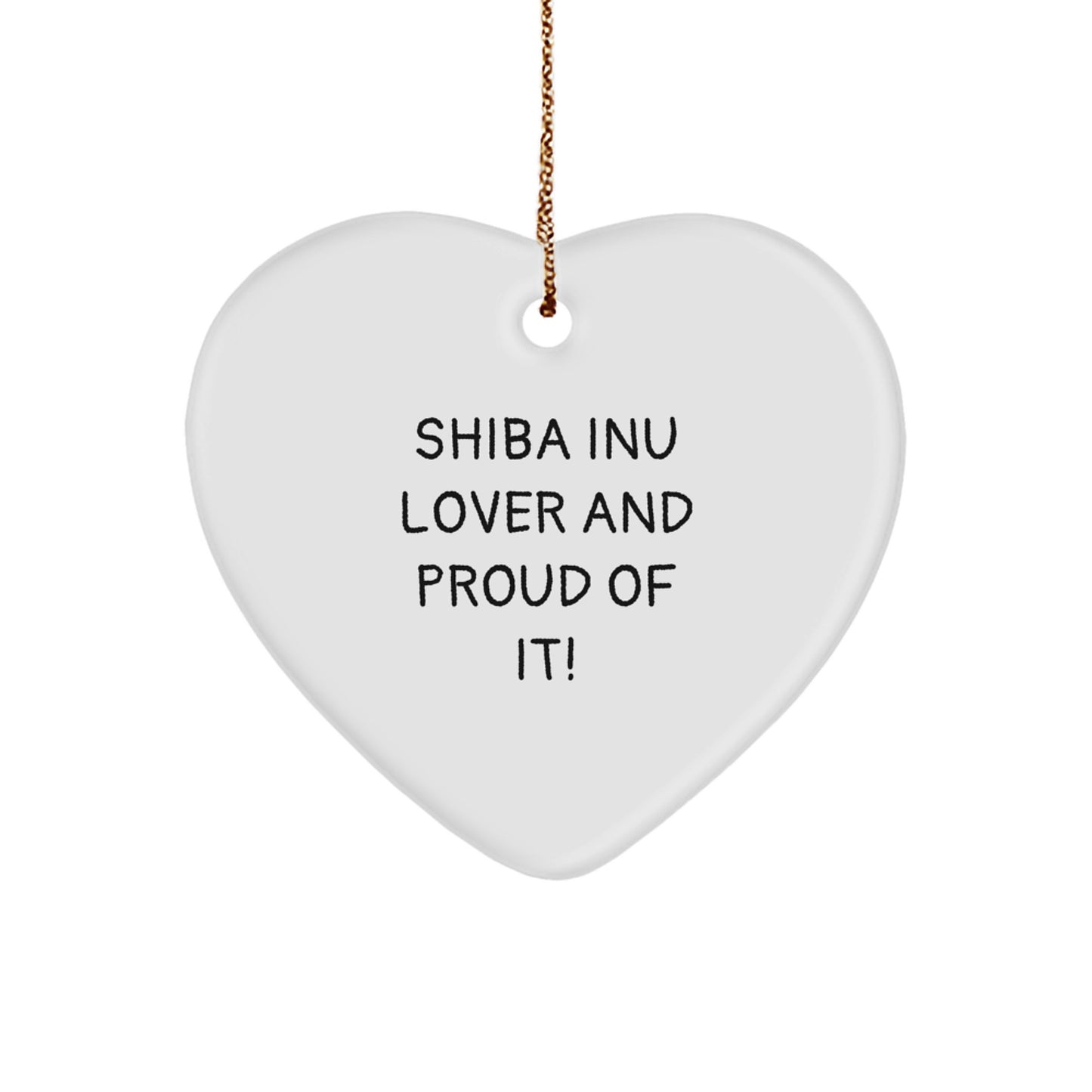Shiba Inu Dog Lovers Gifts from Friends, Family & Coworkers - Heart Ornament for Christmas - Image 1